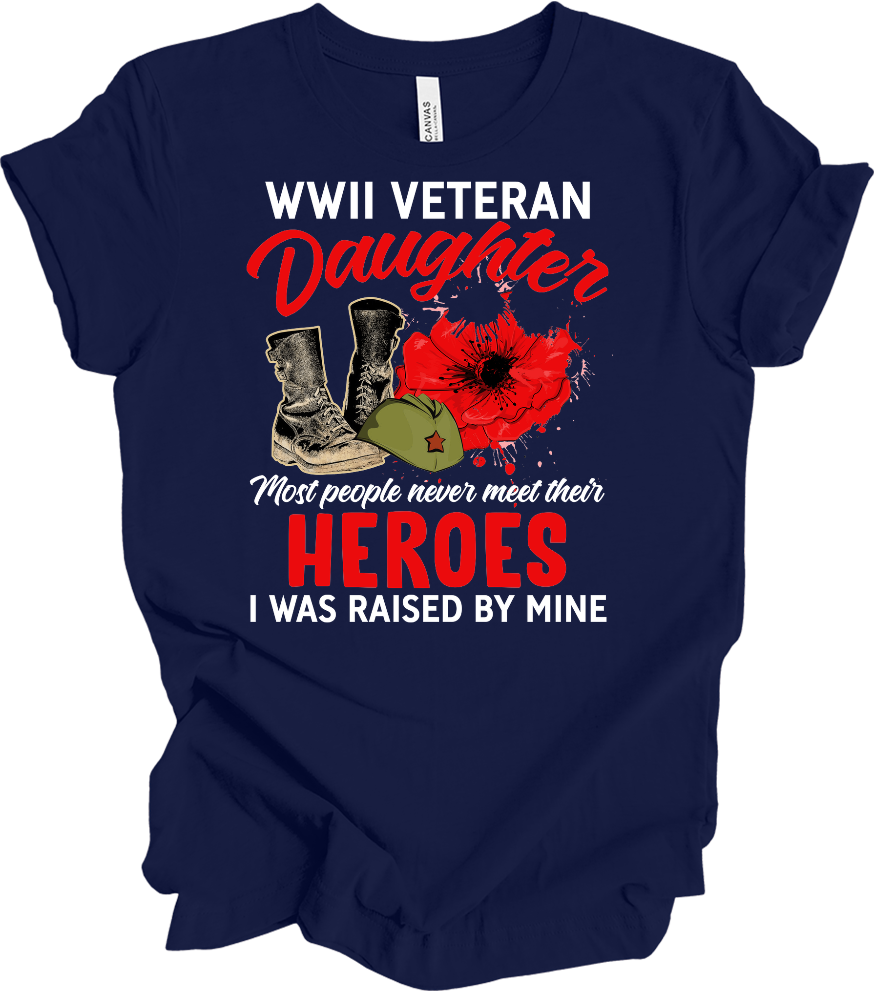 WWII Veteran Daughter T-Shirt in Navy