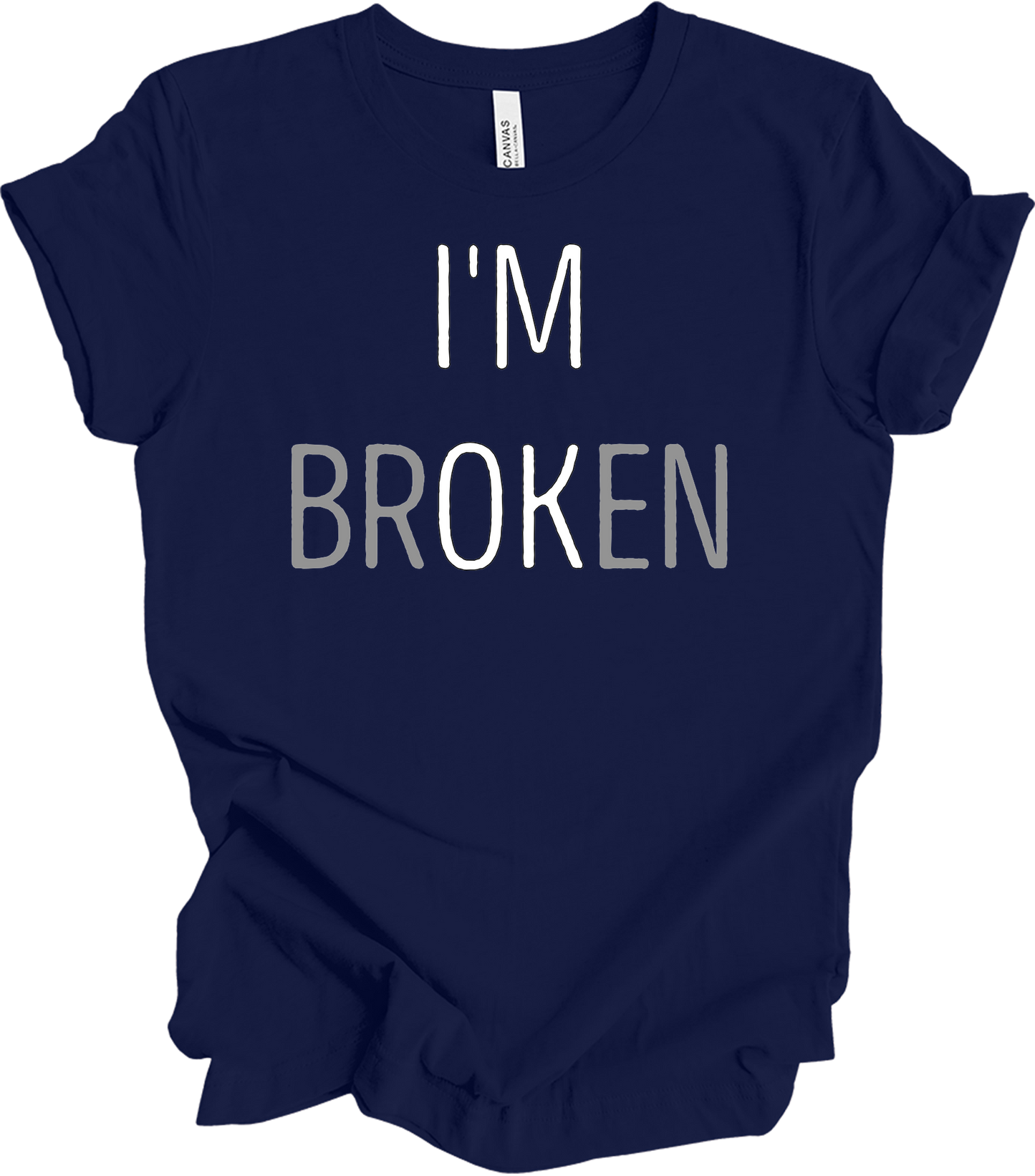 I'm Broken T-Shirt in Navy