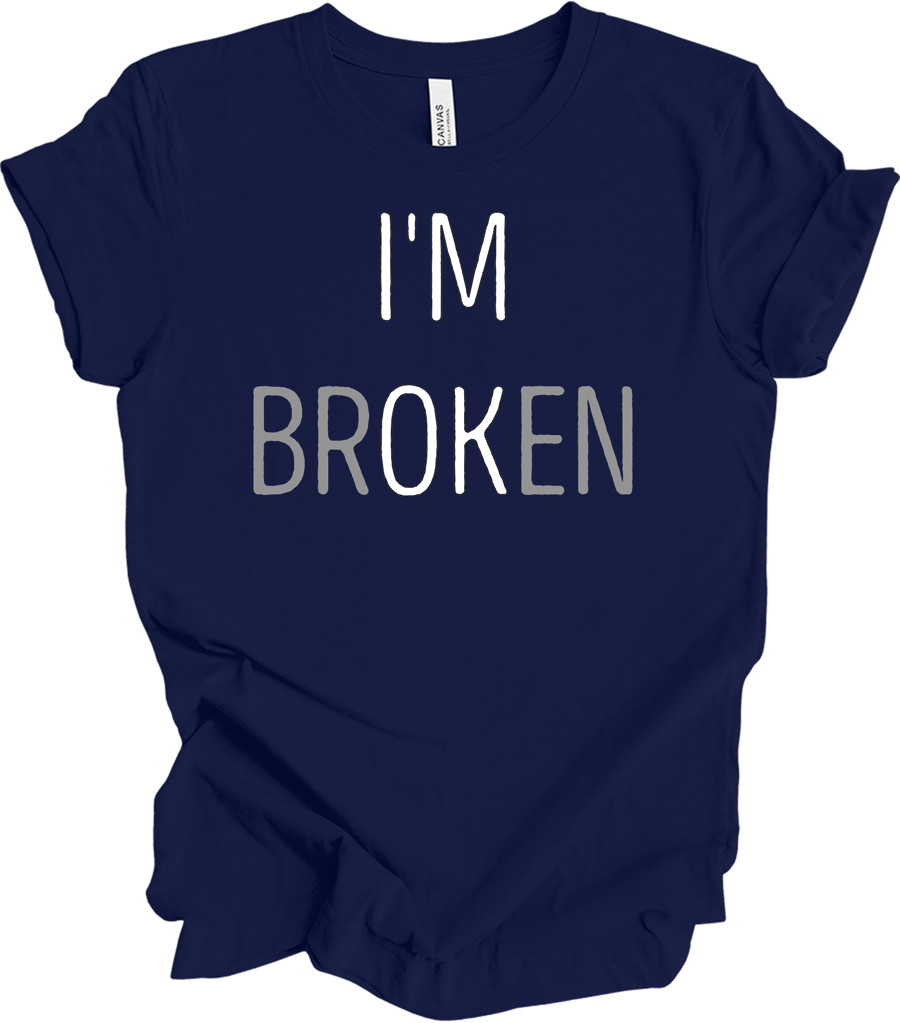 I'm Broken T-Shirt in Navy