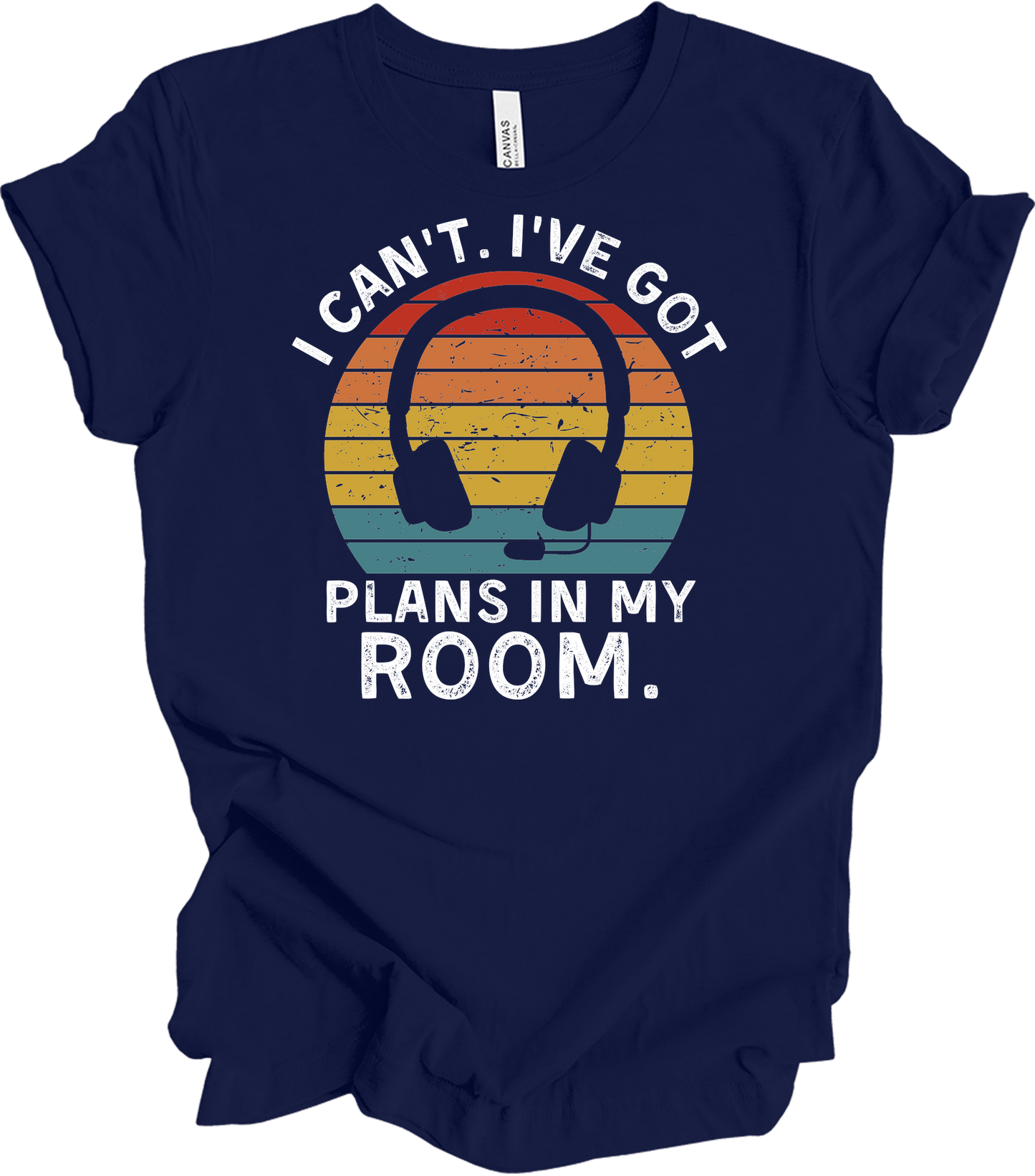 Plans In My Room Gamer T-Shirt in Navy