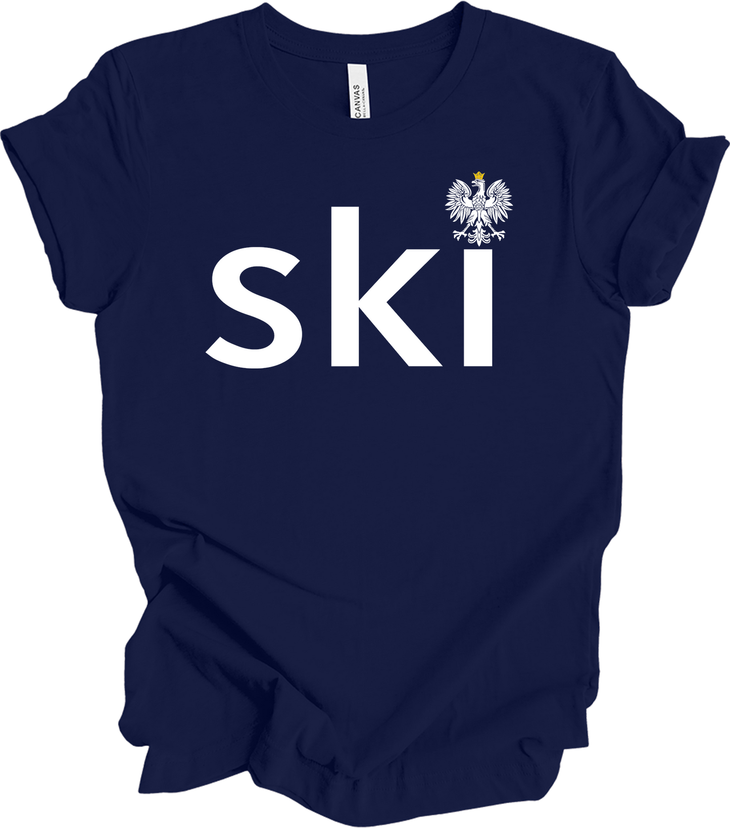 Ski Polish Surname - Polish Eagle Heritage T-Shirt in Navy