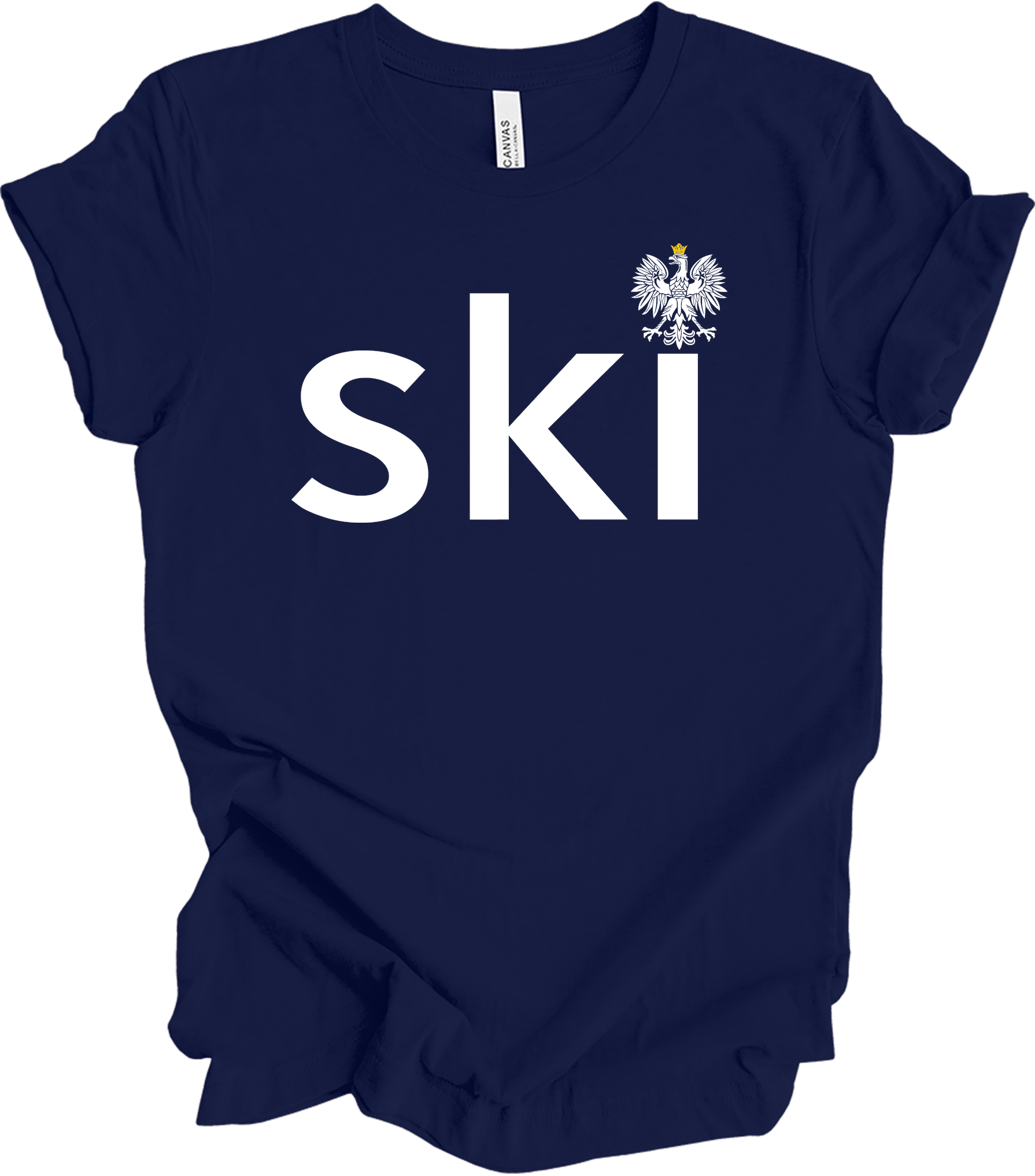 Ski Polish Surname - Polish Eagle Heritage T-Shirt in Navy