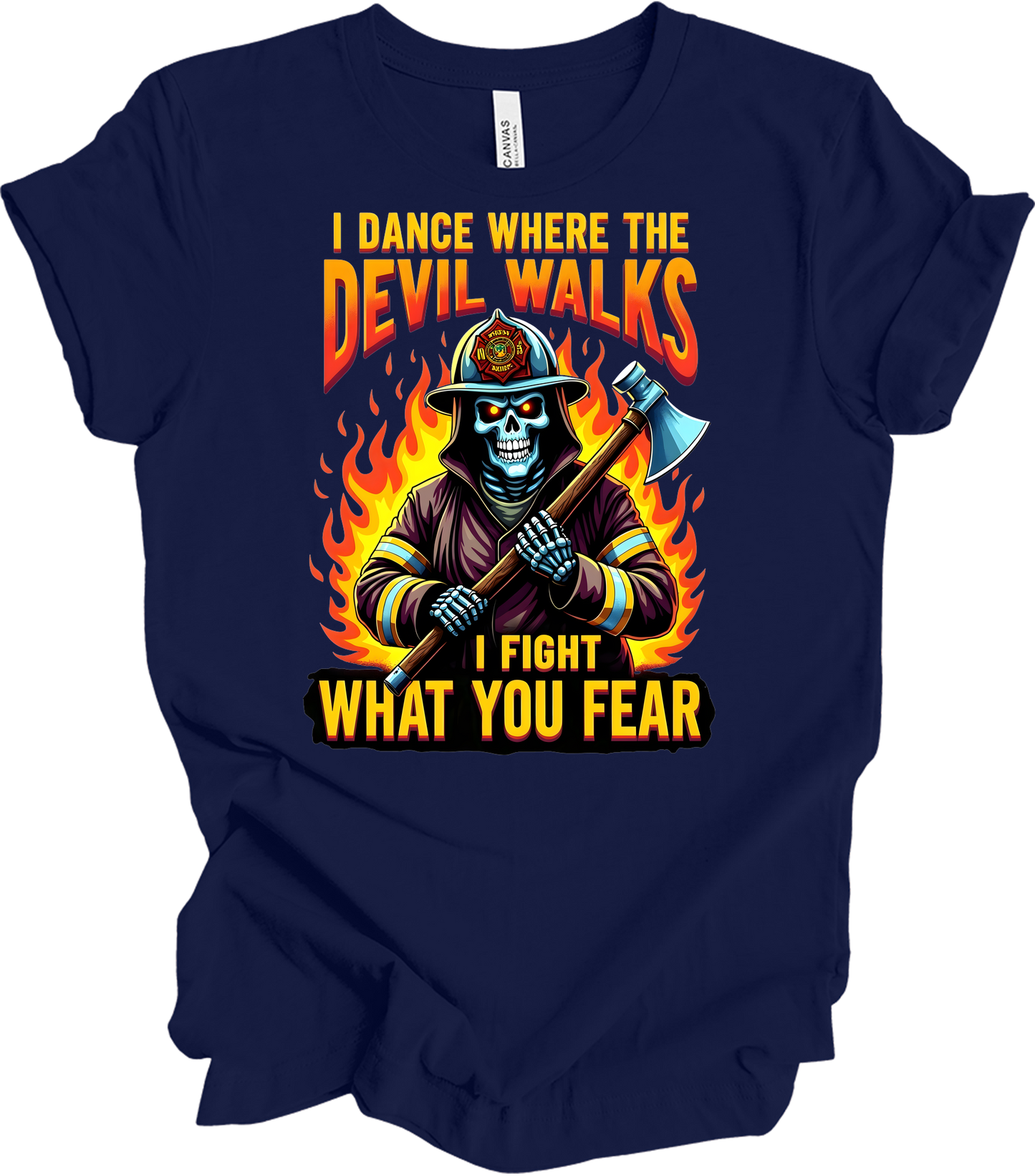 Firefighter - Devil Walks T-Shirt in Navy