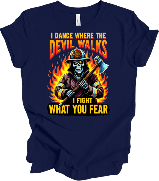Firefighter - Devil Walks T-Shirt in Navy