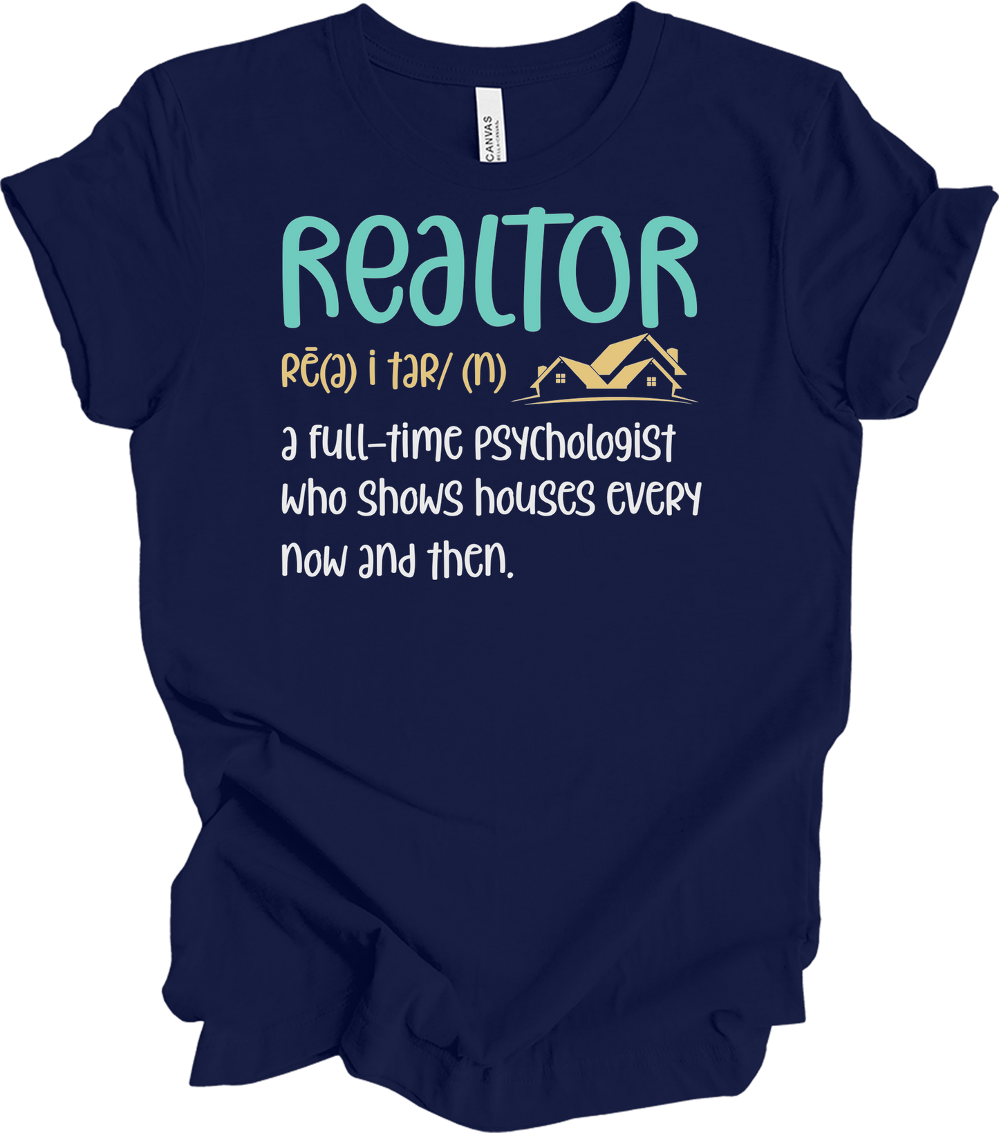 Funny Realtor Definition T-Shirt in Navy