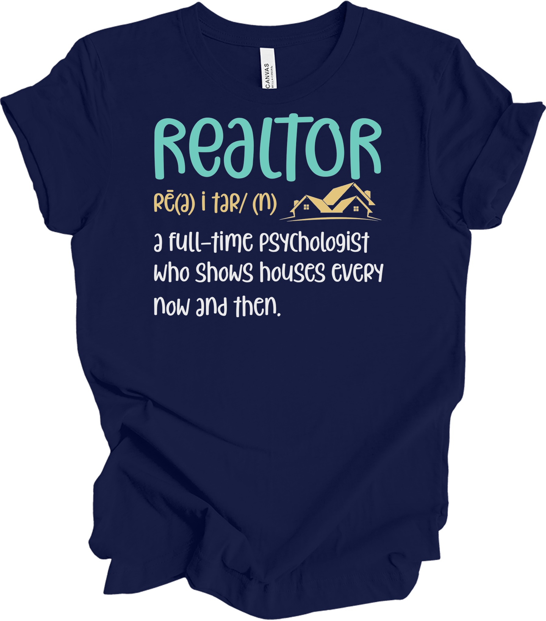 Funny Realtor Definition T-Shirt in Navy