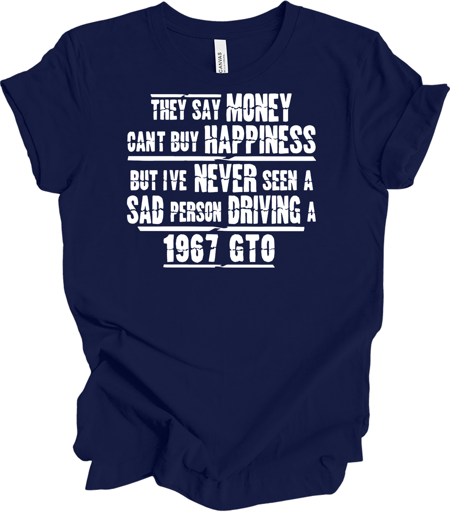 1967 GTO Car Parts T-Shirt in Navy