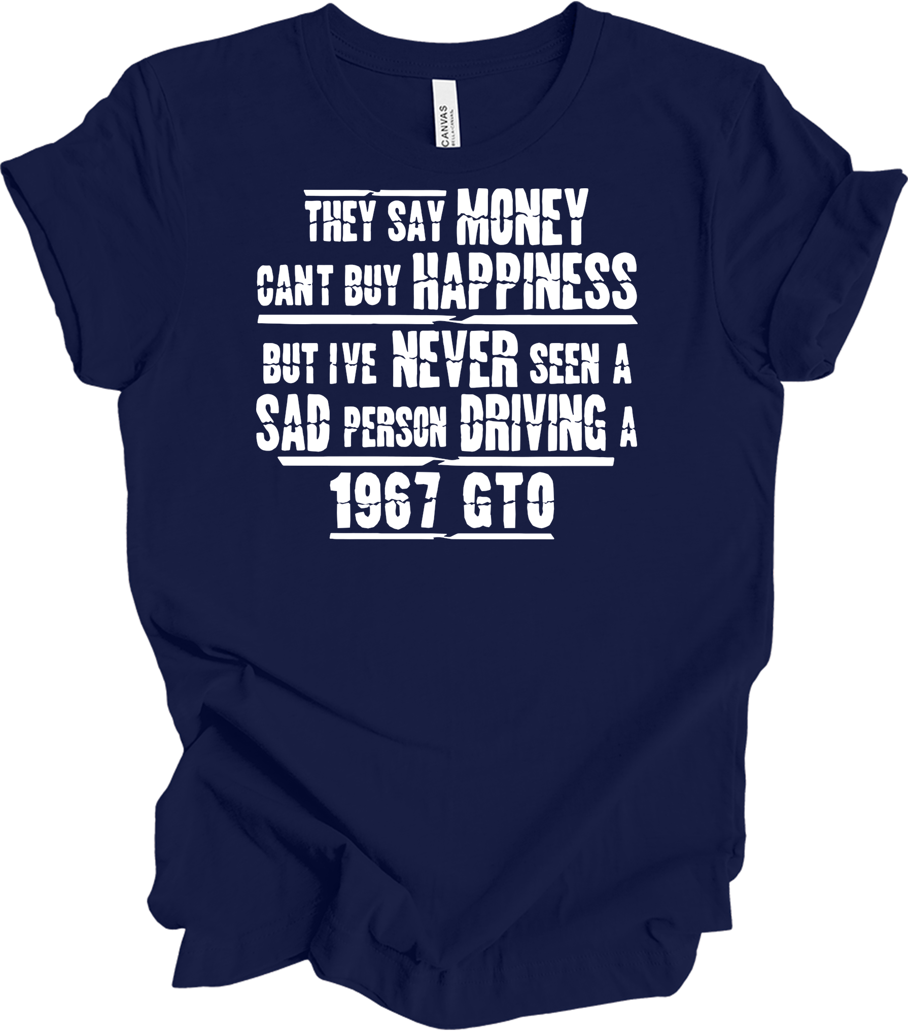 1967 GTO Car Parts T-Shirt in Navy