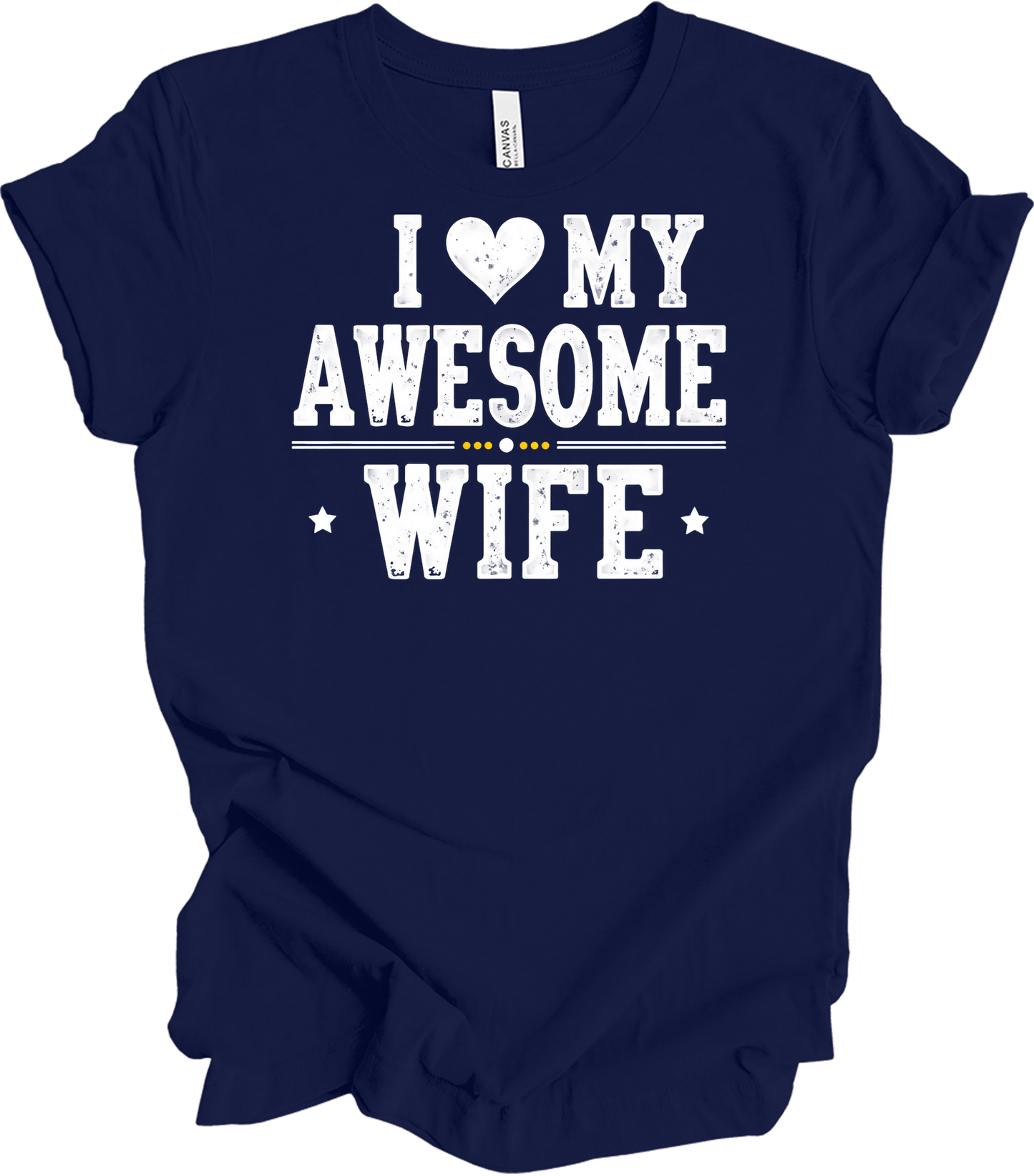 I Love My Awesome Wife T-Shirt in Navy