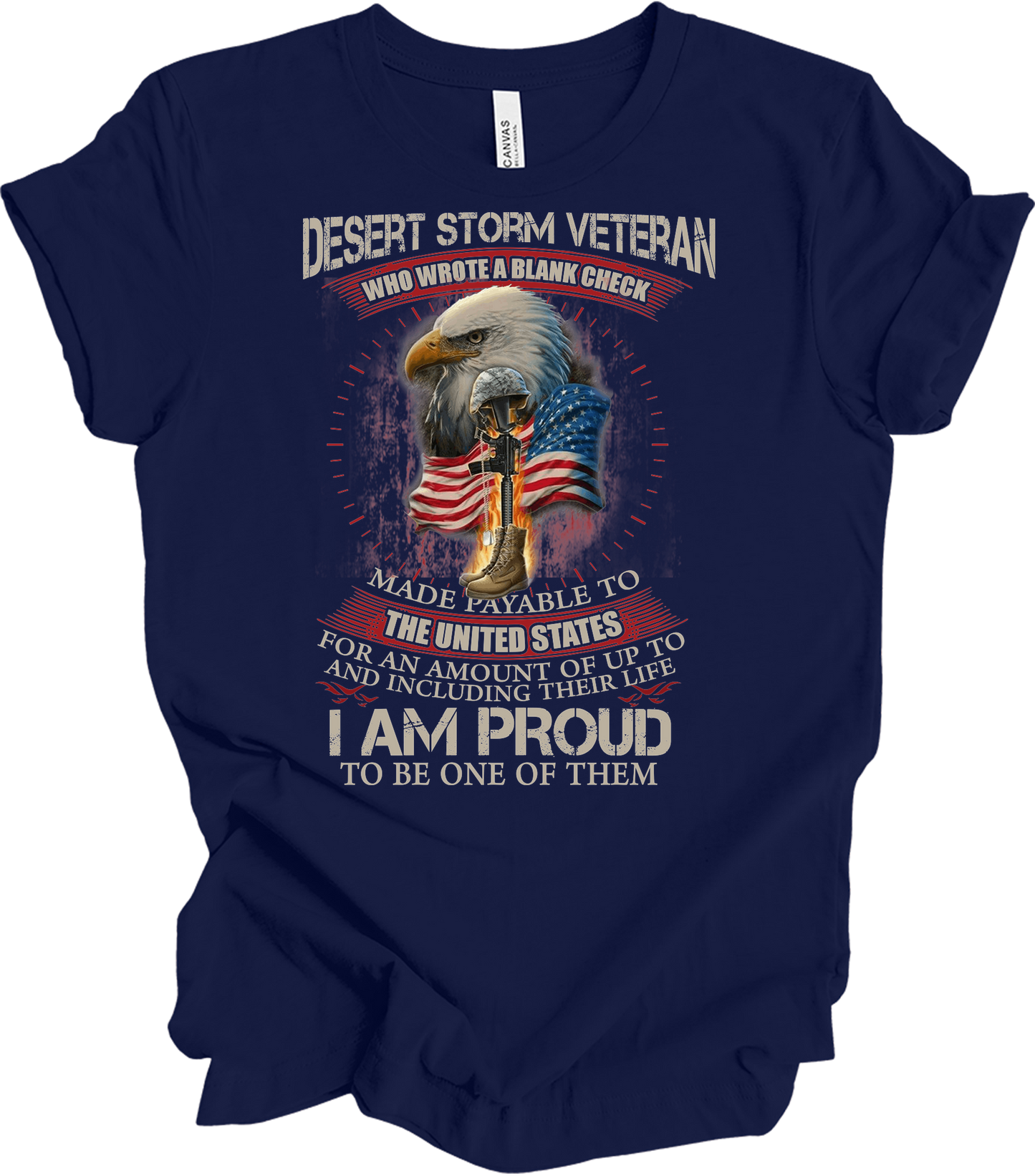 Desert Storm Veteran T-Shirt in Navy