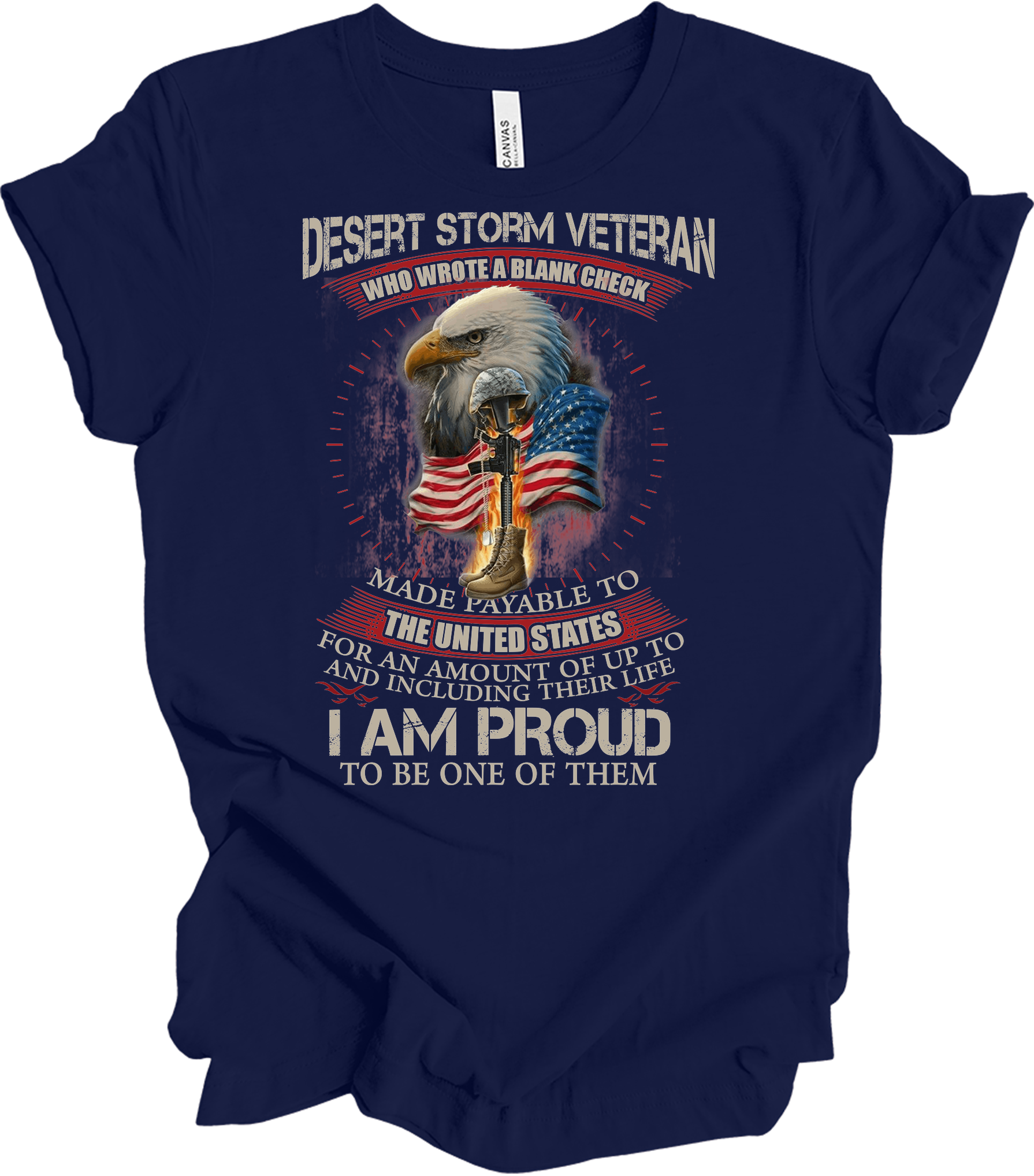 Desert Storm Veteran T-Shirt in Navy