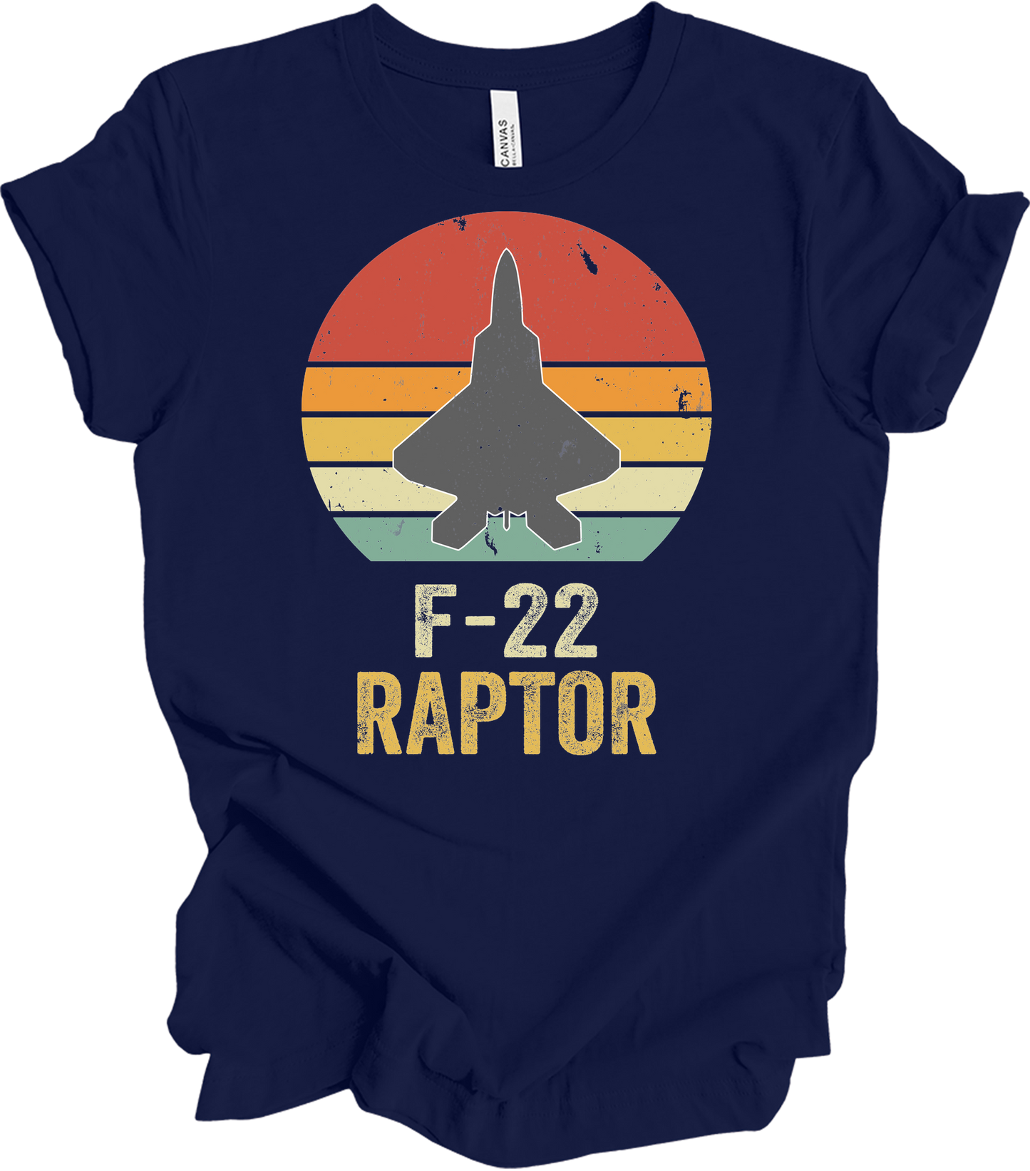 F-22 Raptor Retro T-Shirt in Navy