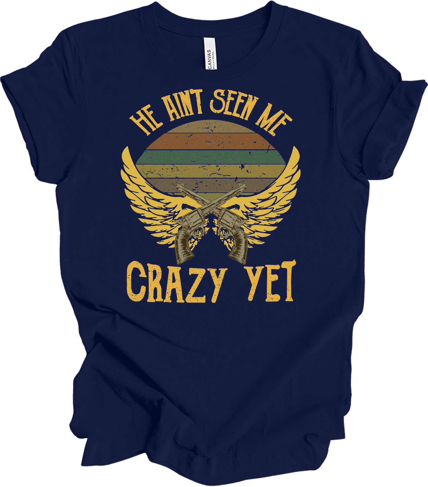 He Ain't Seen Me Crazy Yet Vintage Country Music T-Shirt in Navy