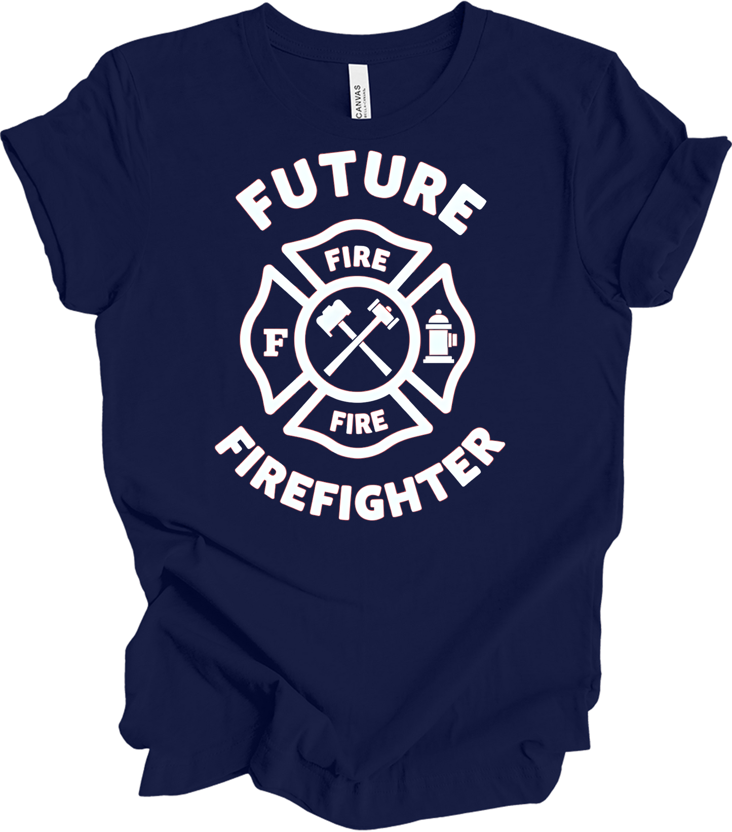 Future Firefighter - Fire Dept Emblem T-Shirt in Navy