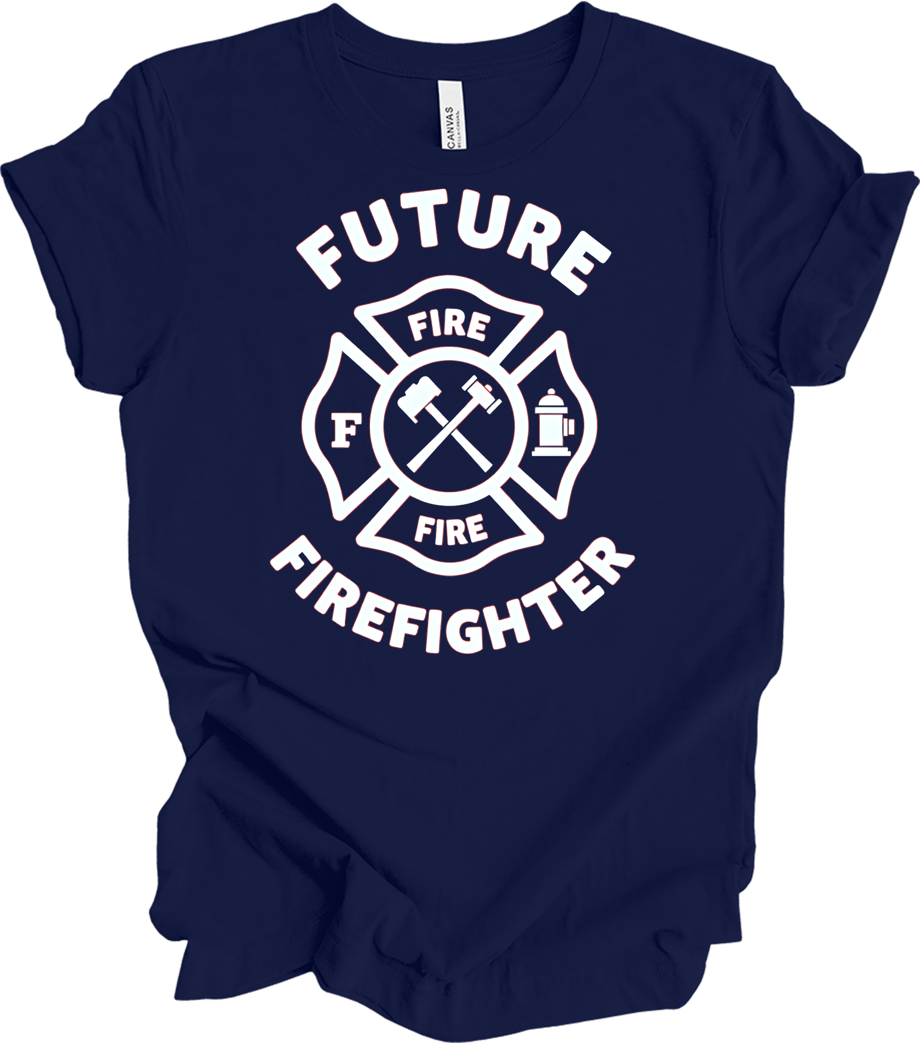 Future Firefighter - Fire Dept Emblem T-Shirt in Navy