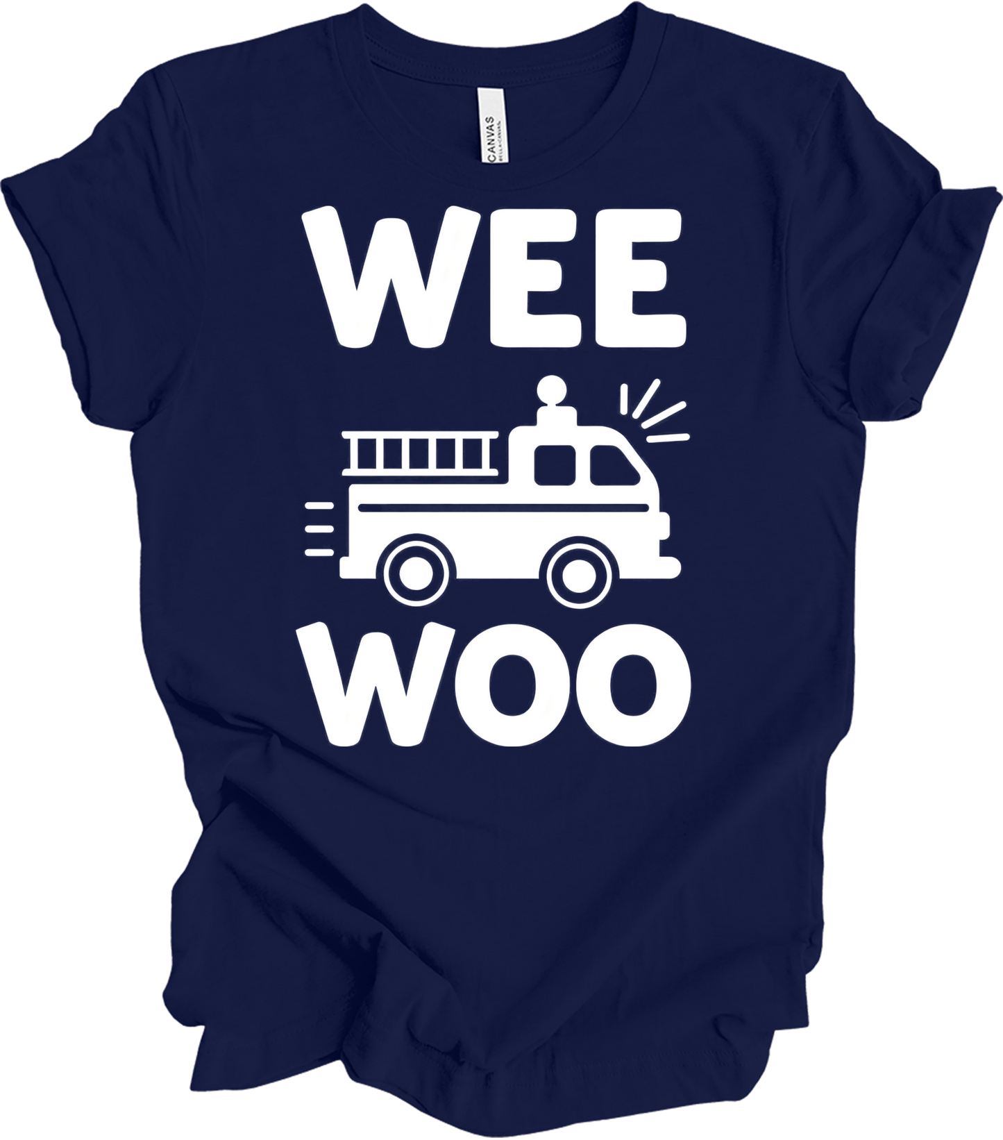 Wee Woo Fire Truck T-Shirt in Navy