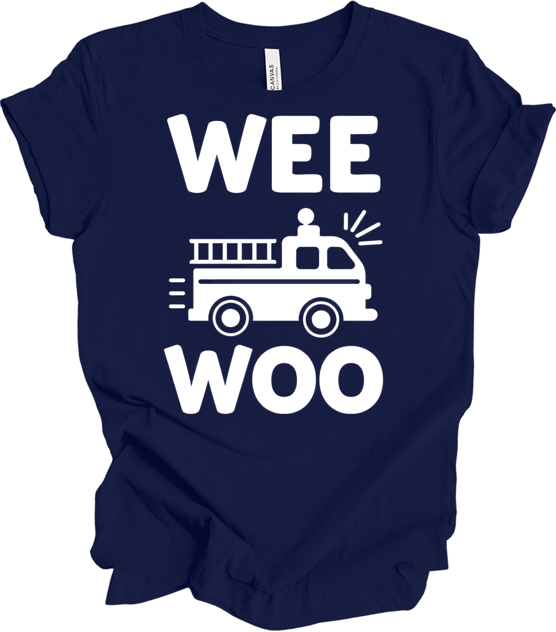 Wee Woo Fire Truck T-Shirt in Navy