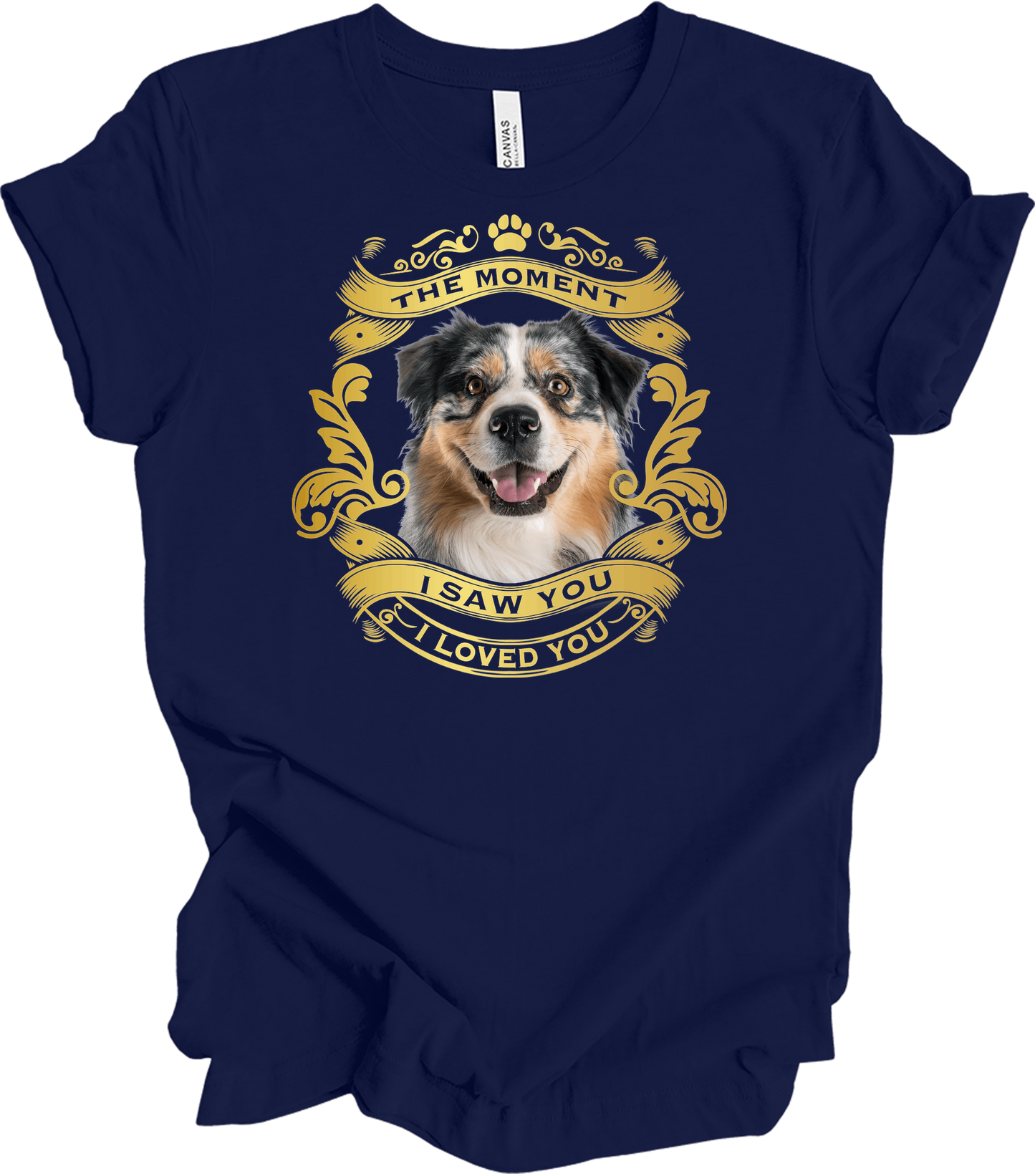 Australian Shepherd Love T-Shirt in Navy