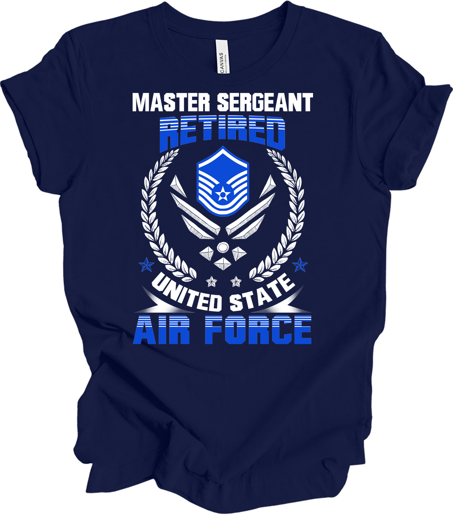 Master Sergeant Retired USAF T-Shirt in Navy