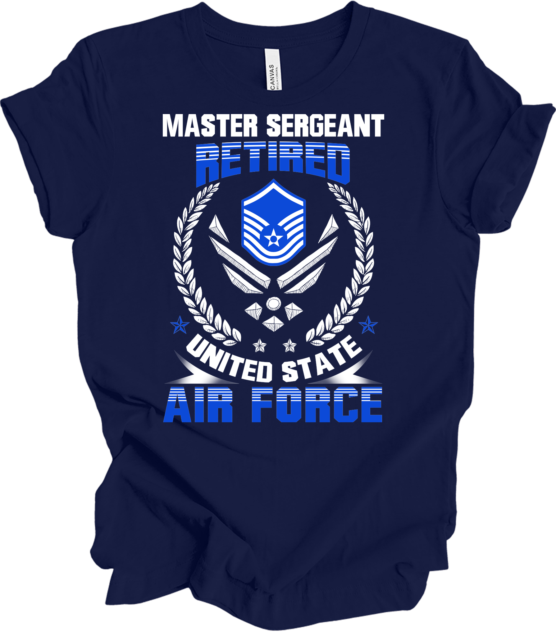 Master Sergeant Retired USAF T-Shirt in Navy