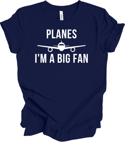 Planes I'm A Big Fan T-Shirt in Navy