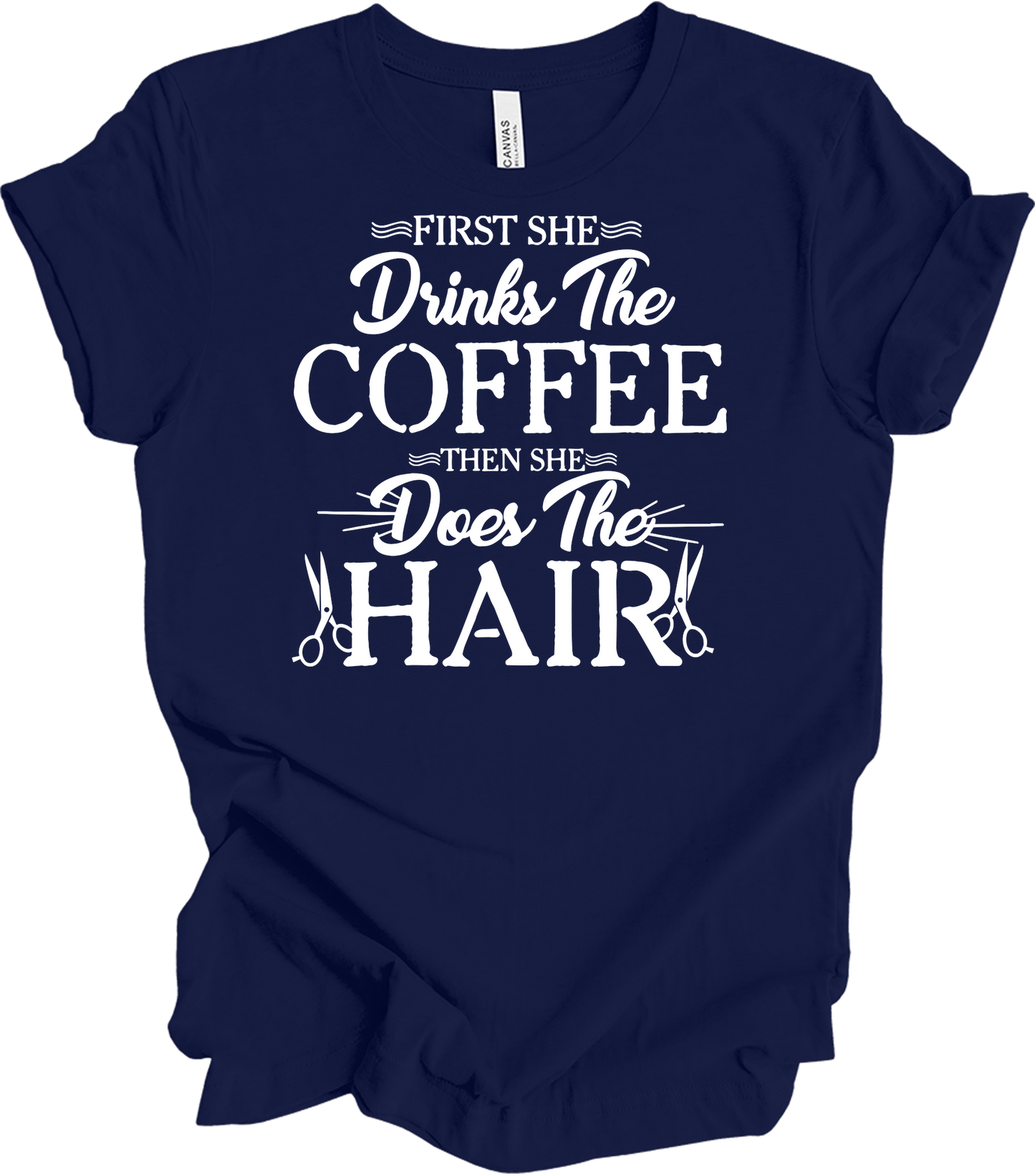 Hairstylist Coffee T-Shirt in Navy