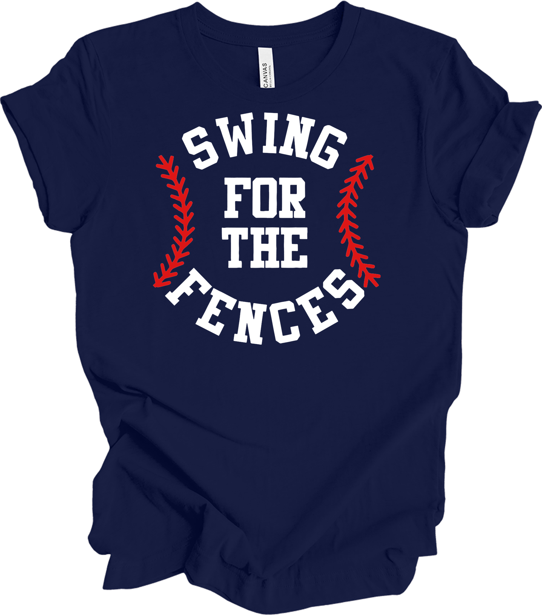 Swing for the Fences Baseball T-Shirt in Navy