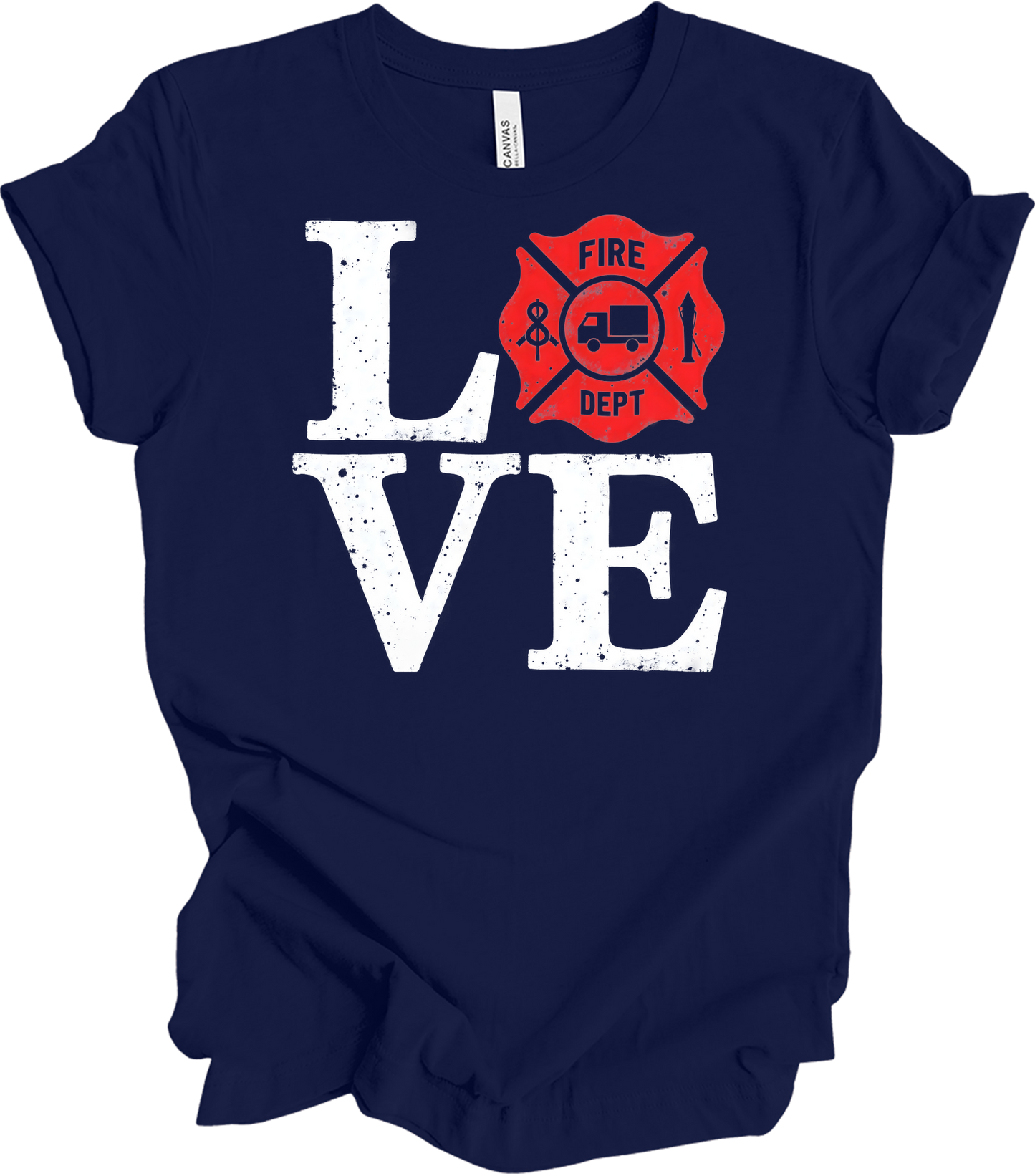 LOVE Fire Dept Las Vegas T-Shirt in Navy