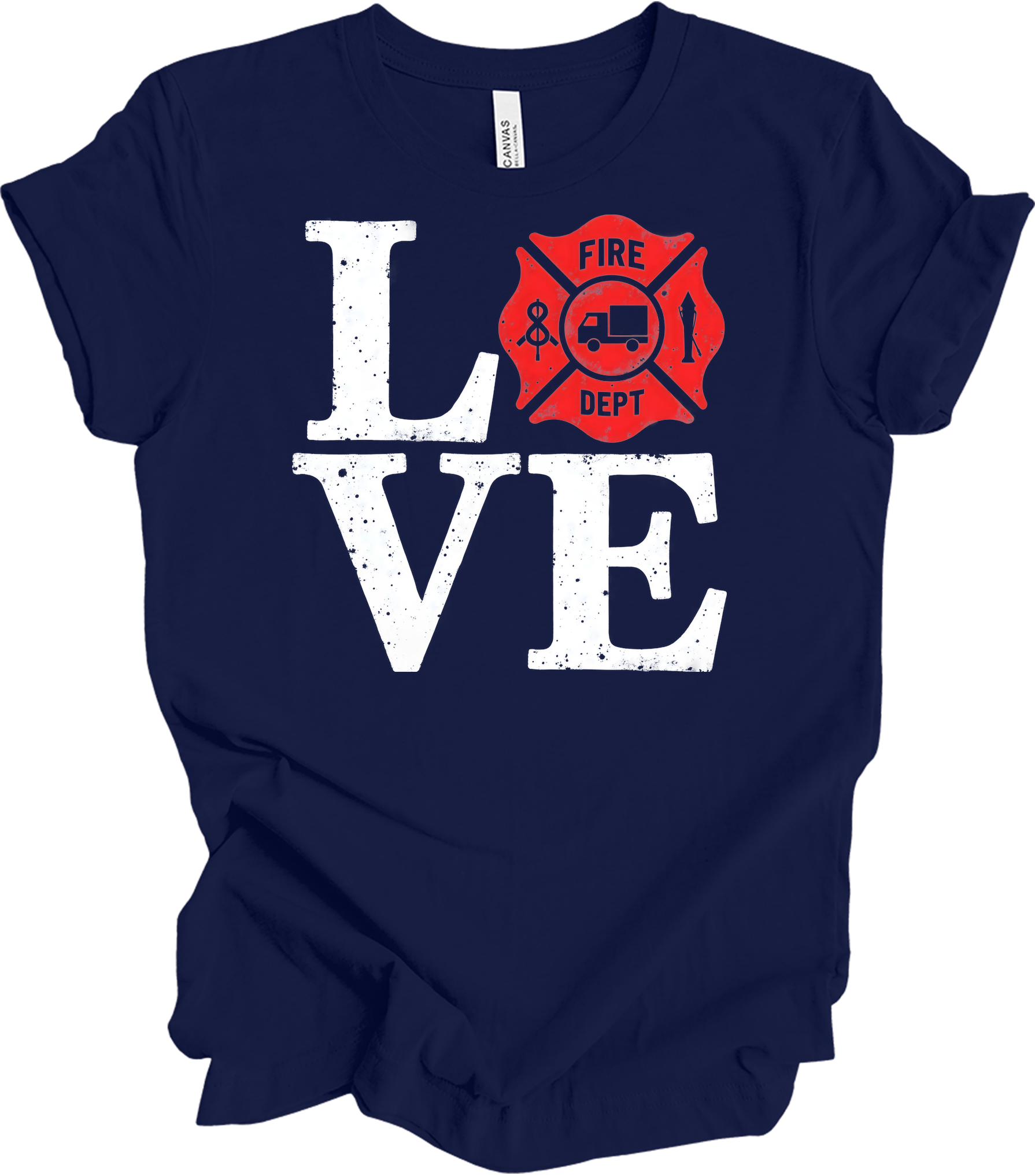 LOVE Fire Dept Las Vegas T-Shirt in Navy