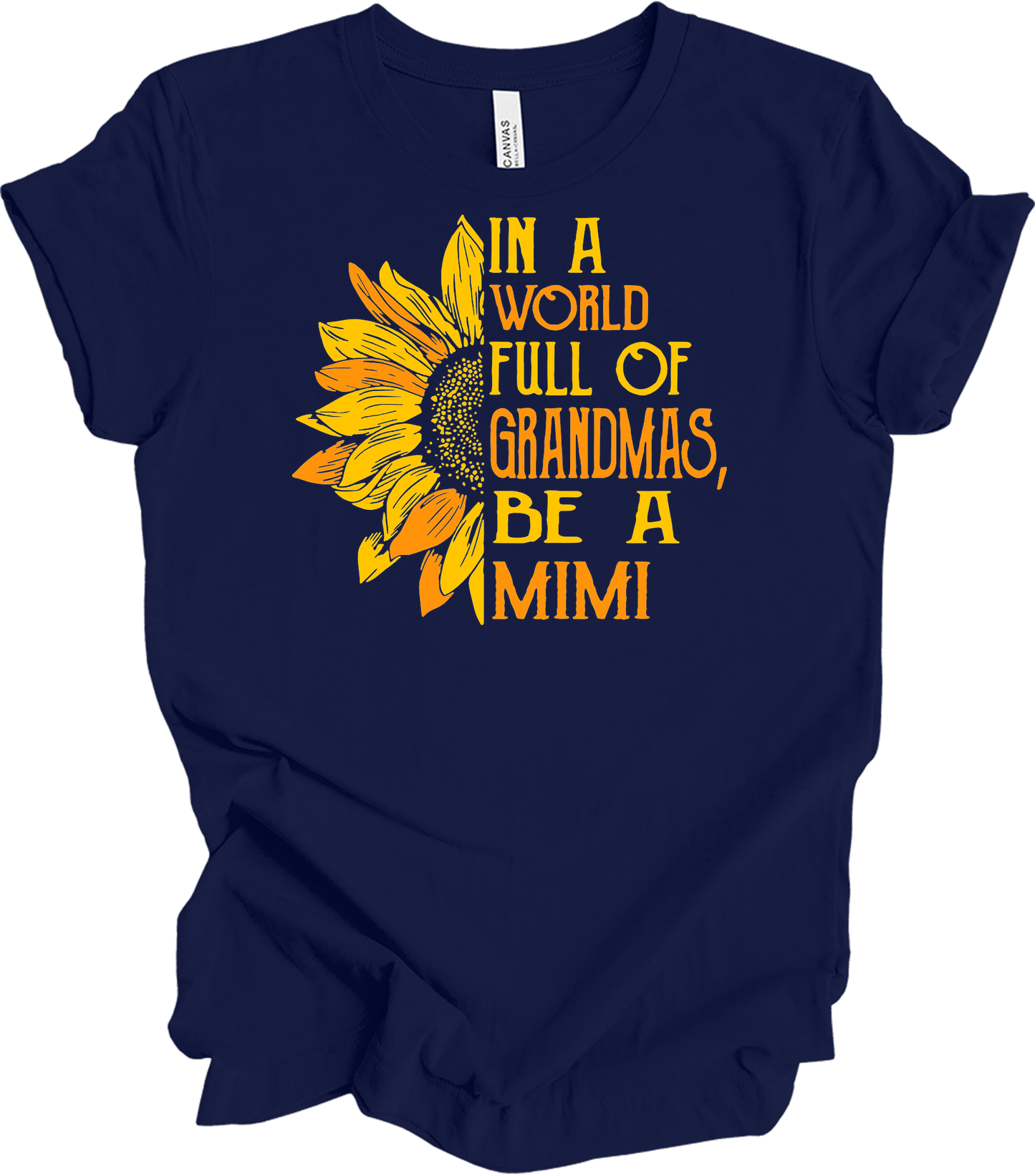Be A Mimi Sunflower T-Shirt in Navy