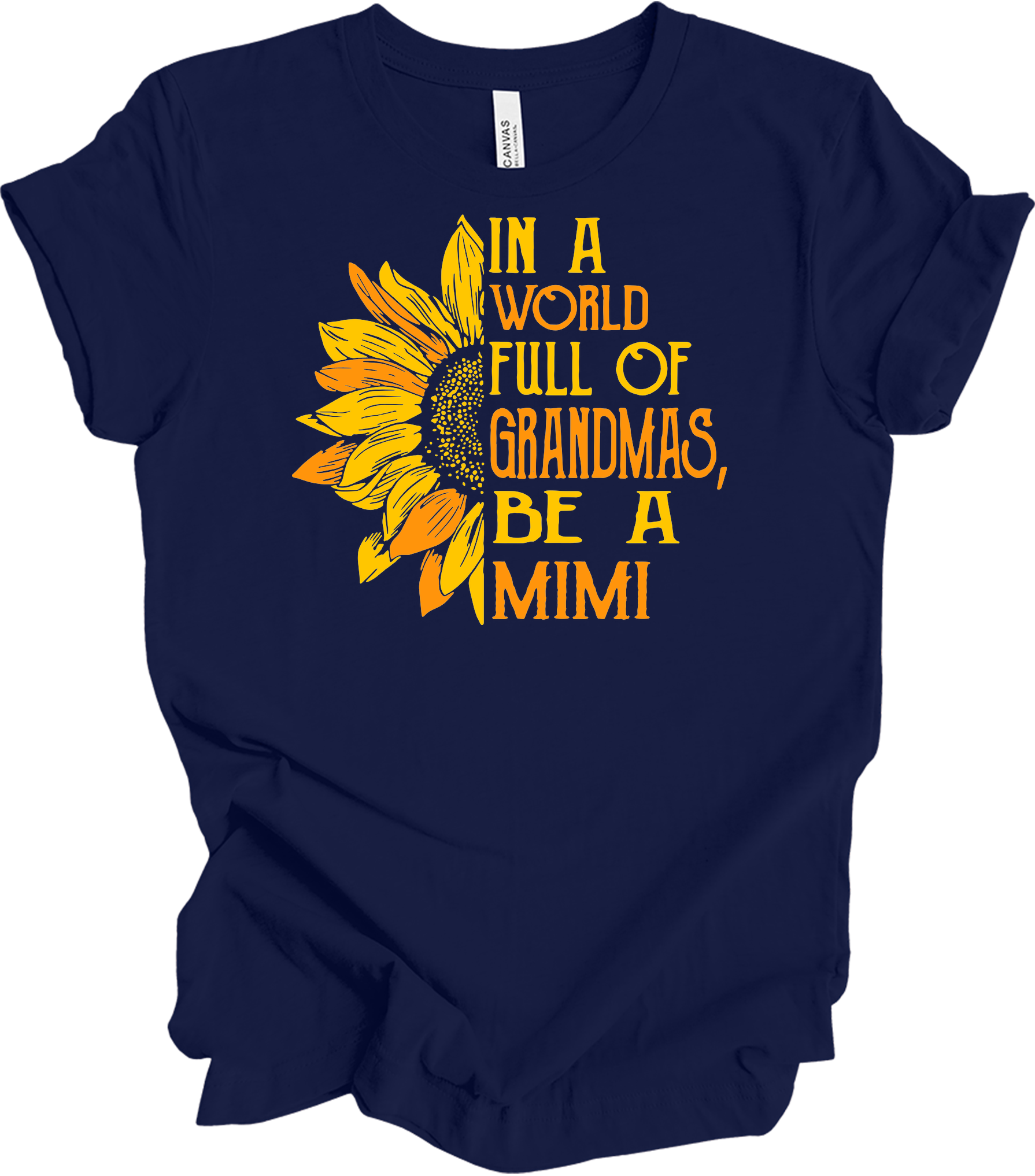 Be A Mimi Sunflower T-Shirt in Navy
