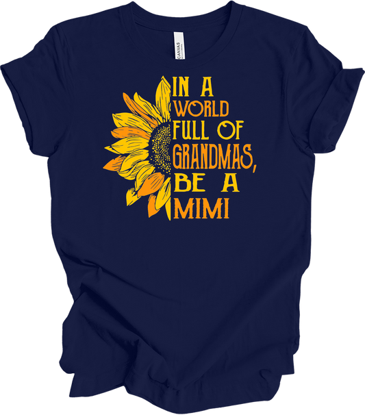 Be A Mimi Sunflower T-Shirt in Navy