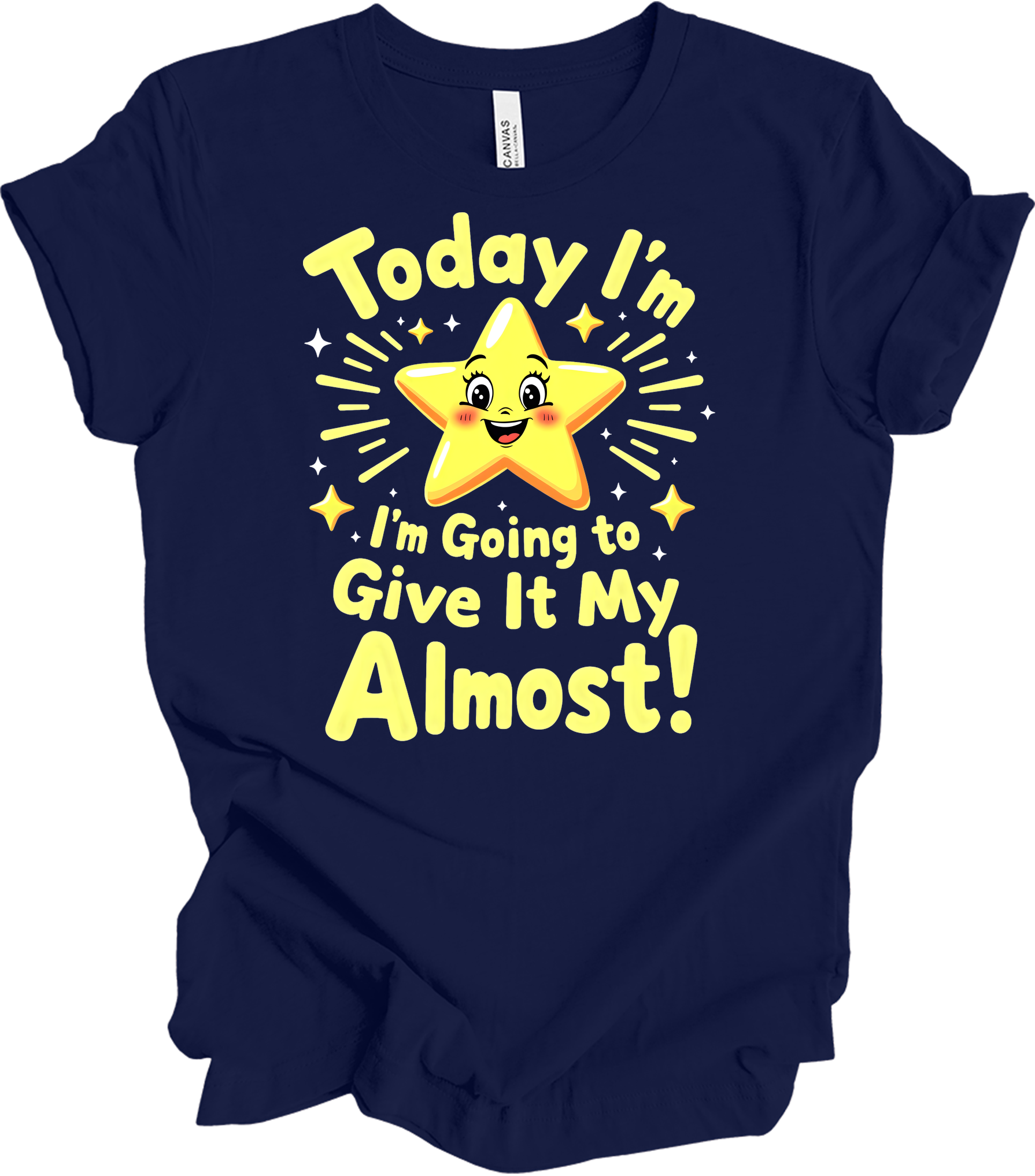 Sarcastic Star : Almost Effort T-Shirt in Navy