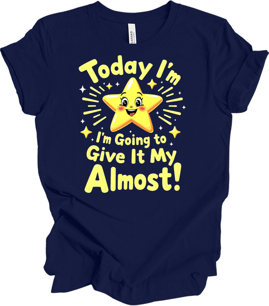 Sarcastic Star : Almost Effort T-Shirt in Navy