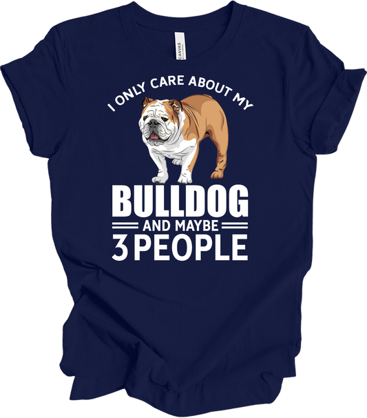English Bulldog Graphic - Bulldog Owner Gift T-Shirt in Navy