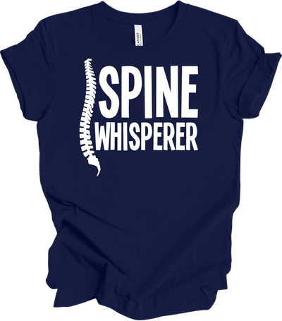 Spine Whisperer Chiropractor T-Shirt in Navy