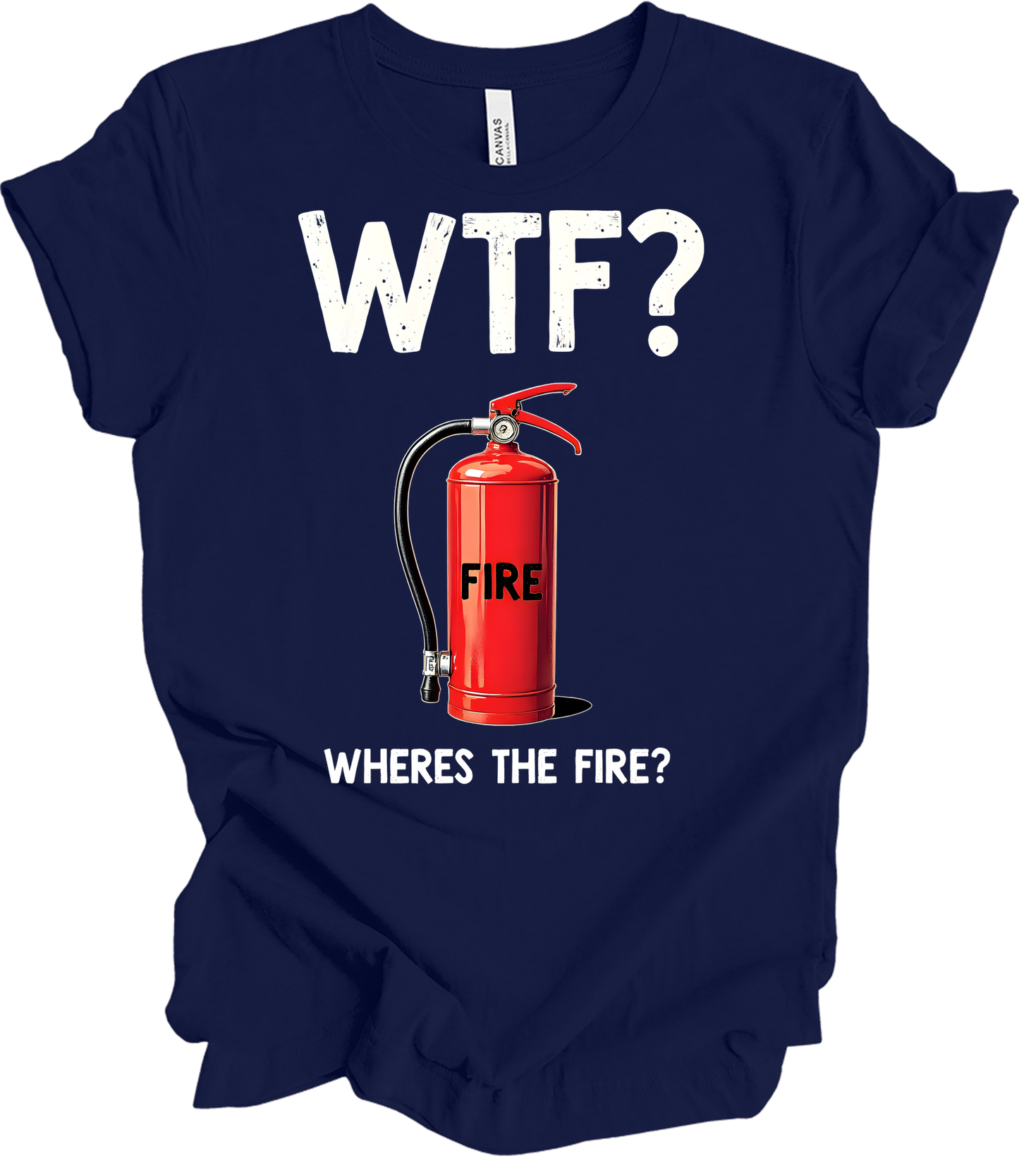 WTF? Fire Extinguisher T-Shirt in Navy