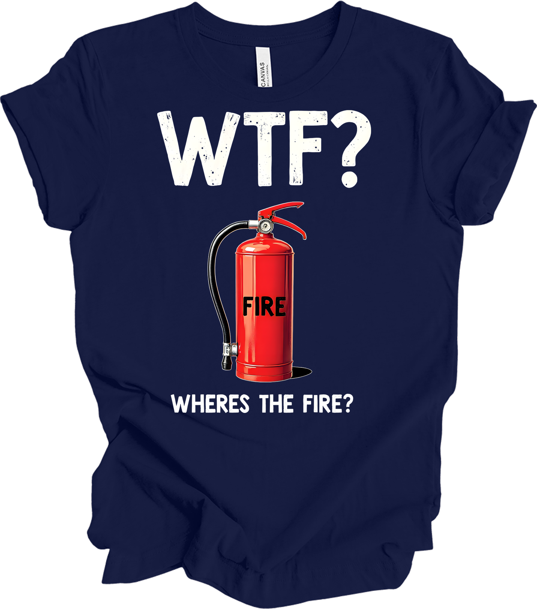 WTF? Fire Extinguisher T-Shirt in Navy