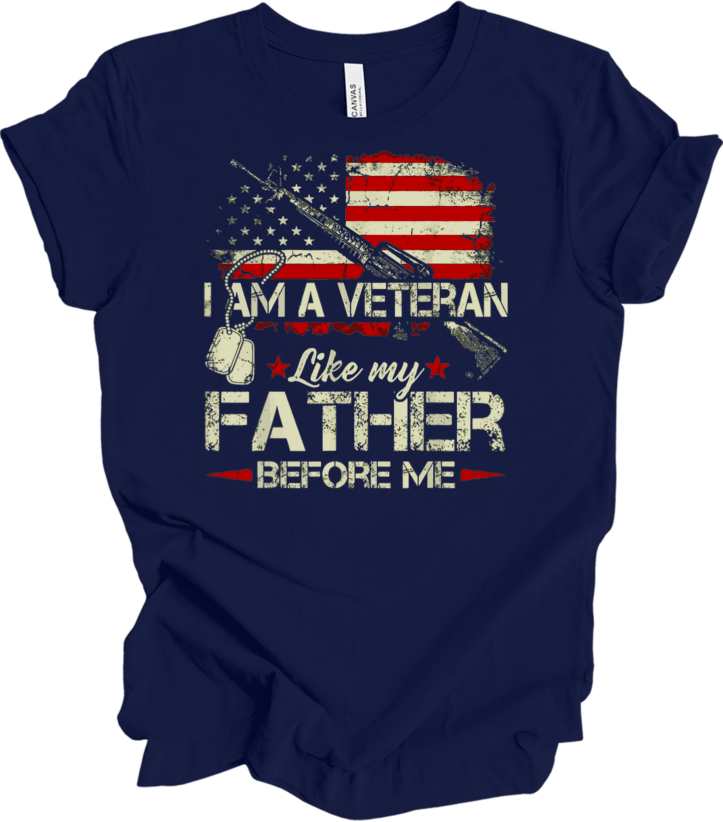 Veteran Like My Father T-Shirt in Navy