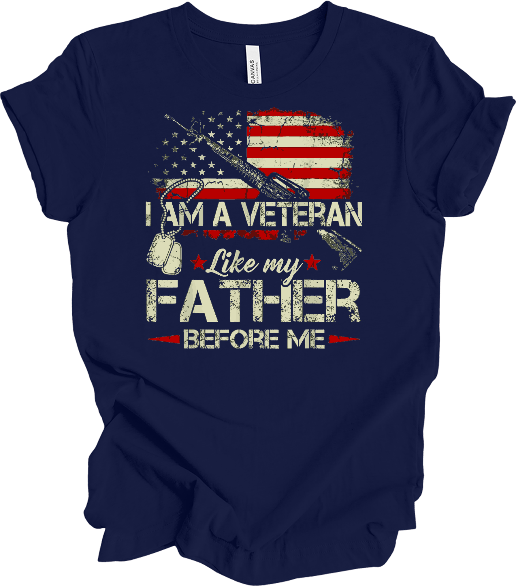 Veteran Like My Father T-Shirt in Navy