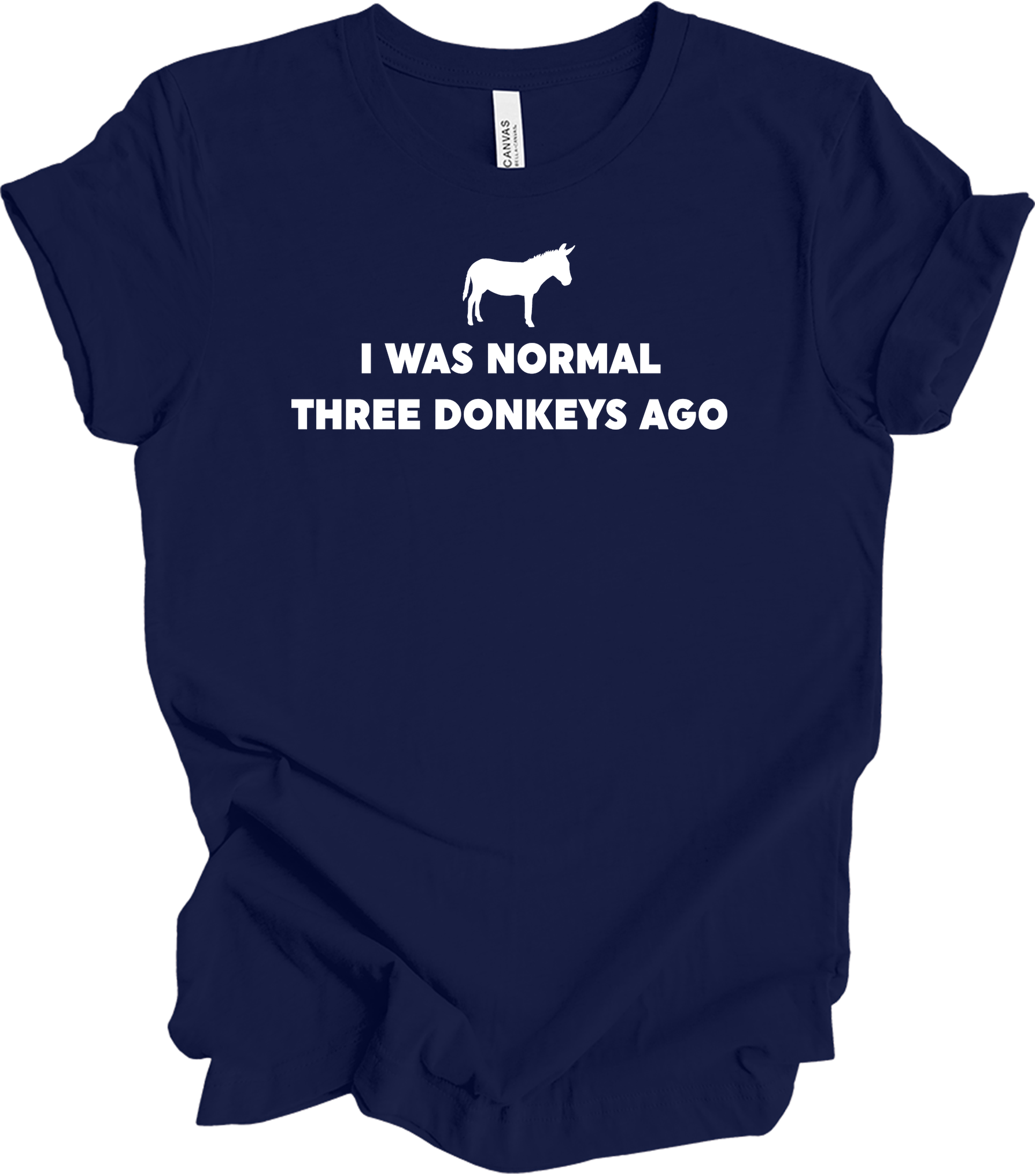 Funny Donkey Lover T-Shirt in Navy