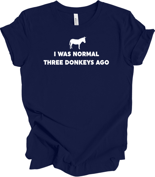 Funny Donkey Lover T-Shirt in Navy