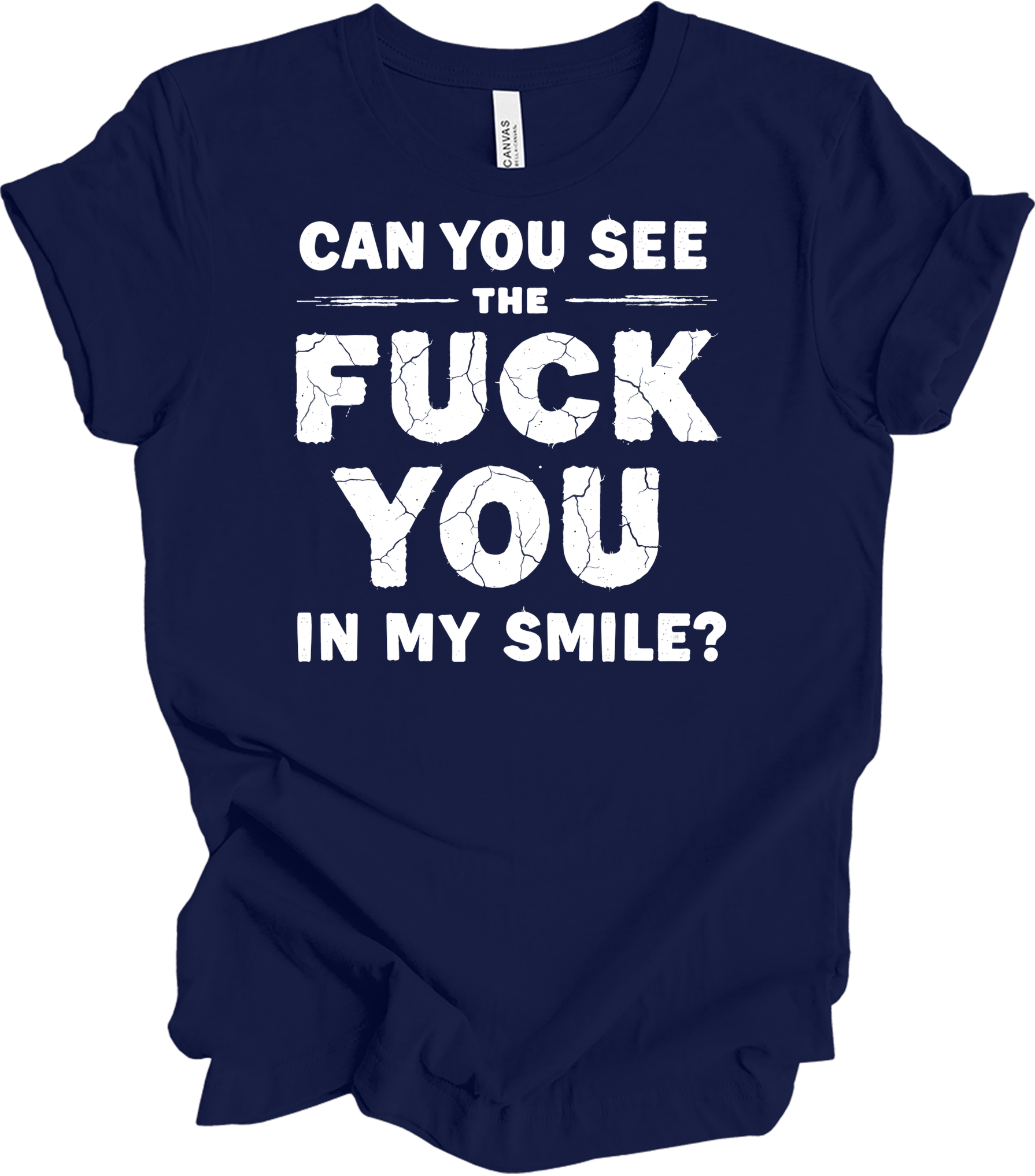 Eulogy Humor - Sarcastic Smile T-Shirt in Navy
