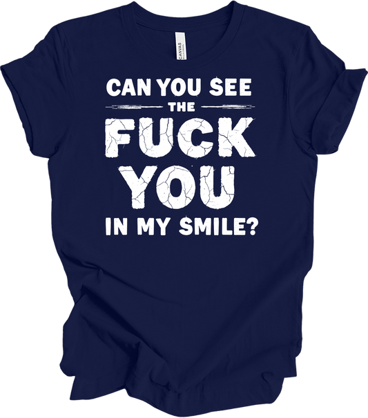 Eulogy Humor - Sarcastic Smile T-Shirt in Navy