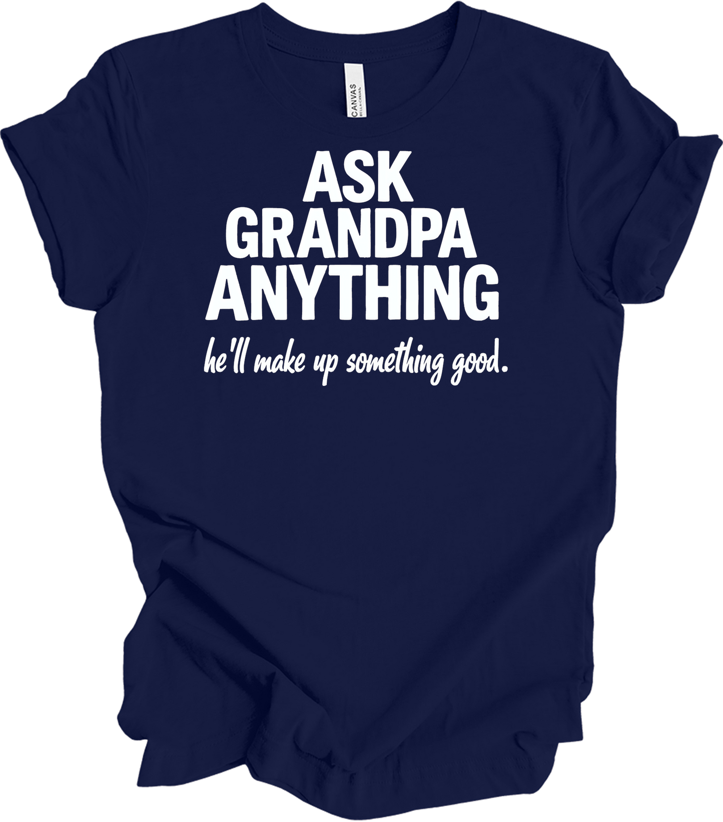 Ask Grandpa Anything T-Shirt in Navy