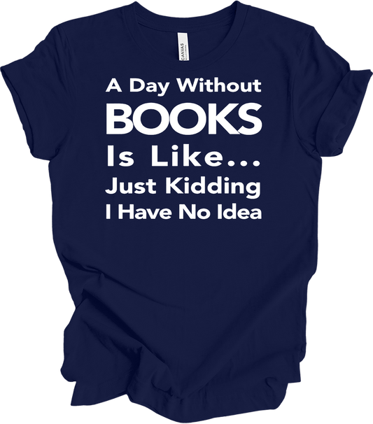 Funny Book Lover T-Shirt in Navy