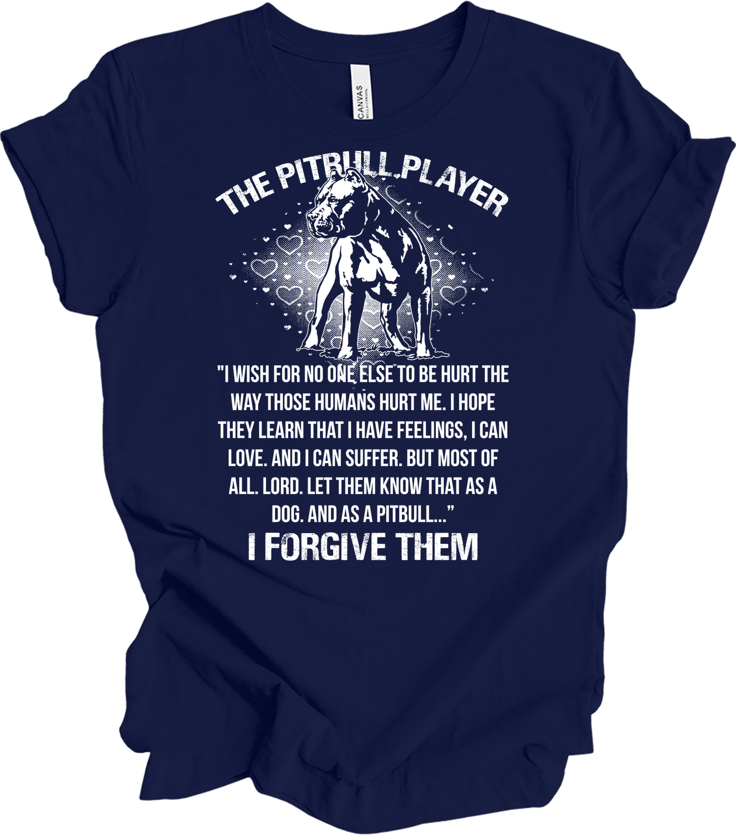 The Pitbull Player - Forgive Them T-Shirt in Navy