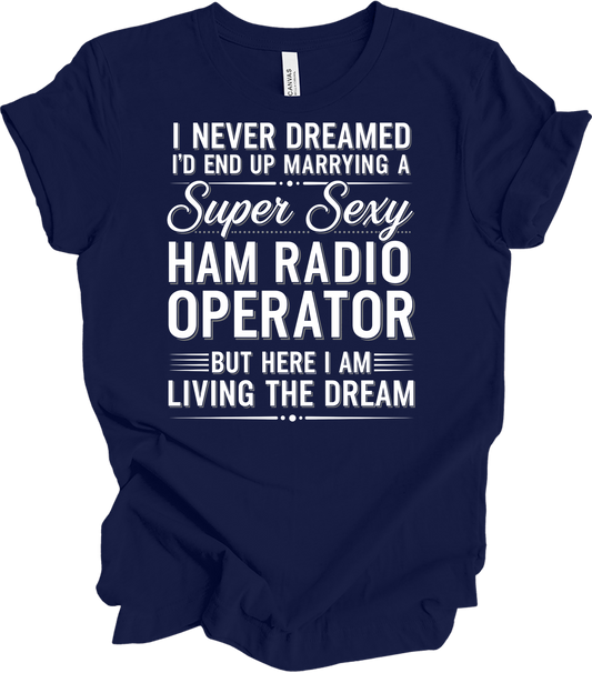 Super Sexy Ham Radio Operator T-Shirt in Navy