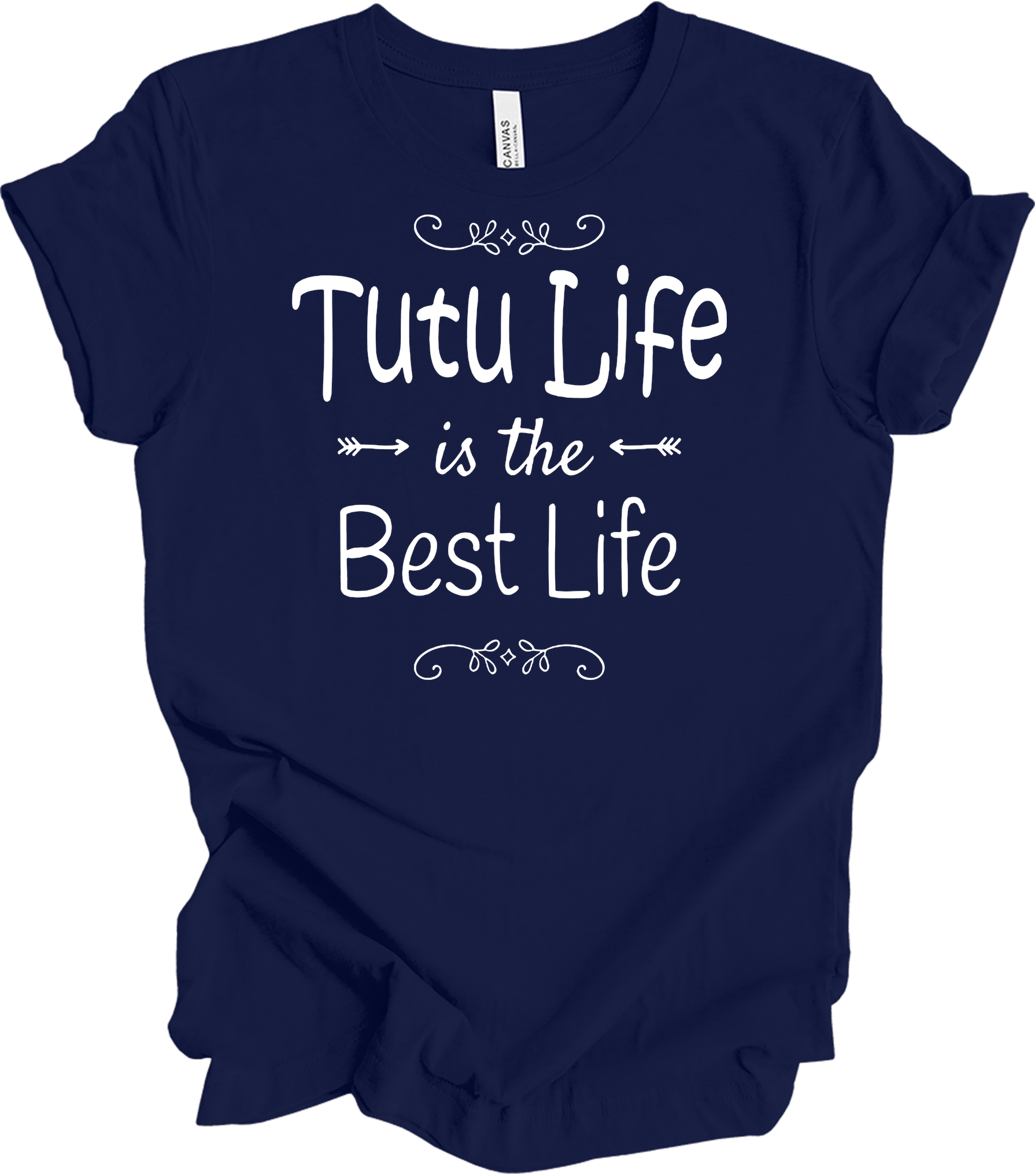 Tutu Life is the Best Life T-Shirt in Navy