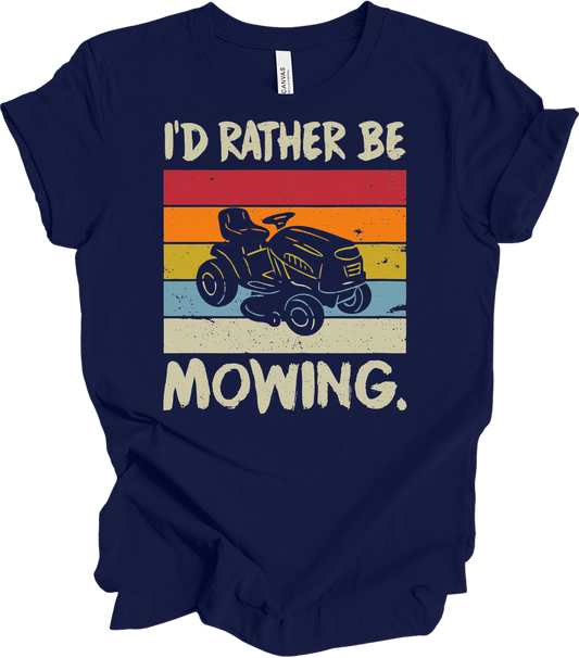 I'd Rather Be Mowing T-Shirt in Navy